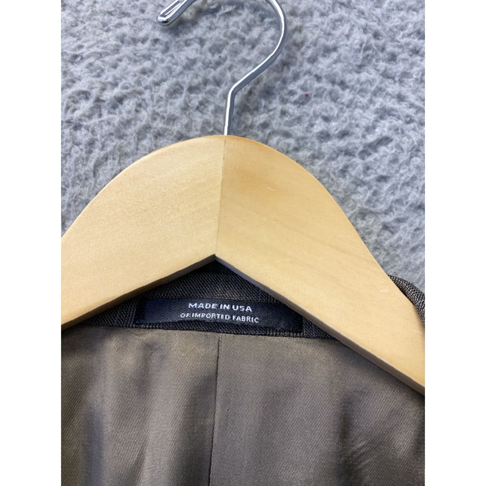 Hart Schaffner Marx VINTAGE Hart Schaffner Marx Blazer 44R Wool Gray Plaid Classic Designer Mens Size 44R - 3 Thumbnail