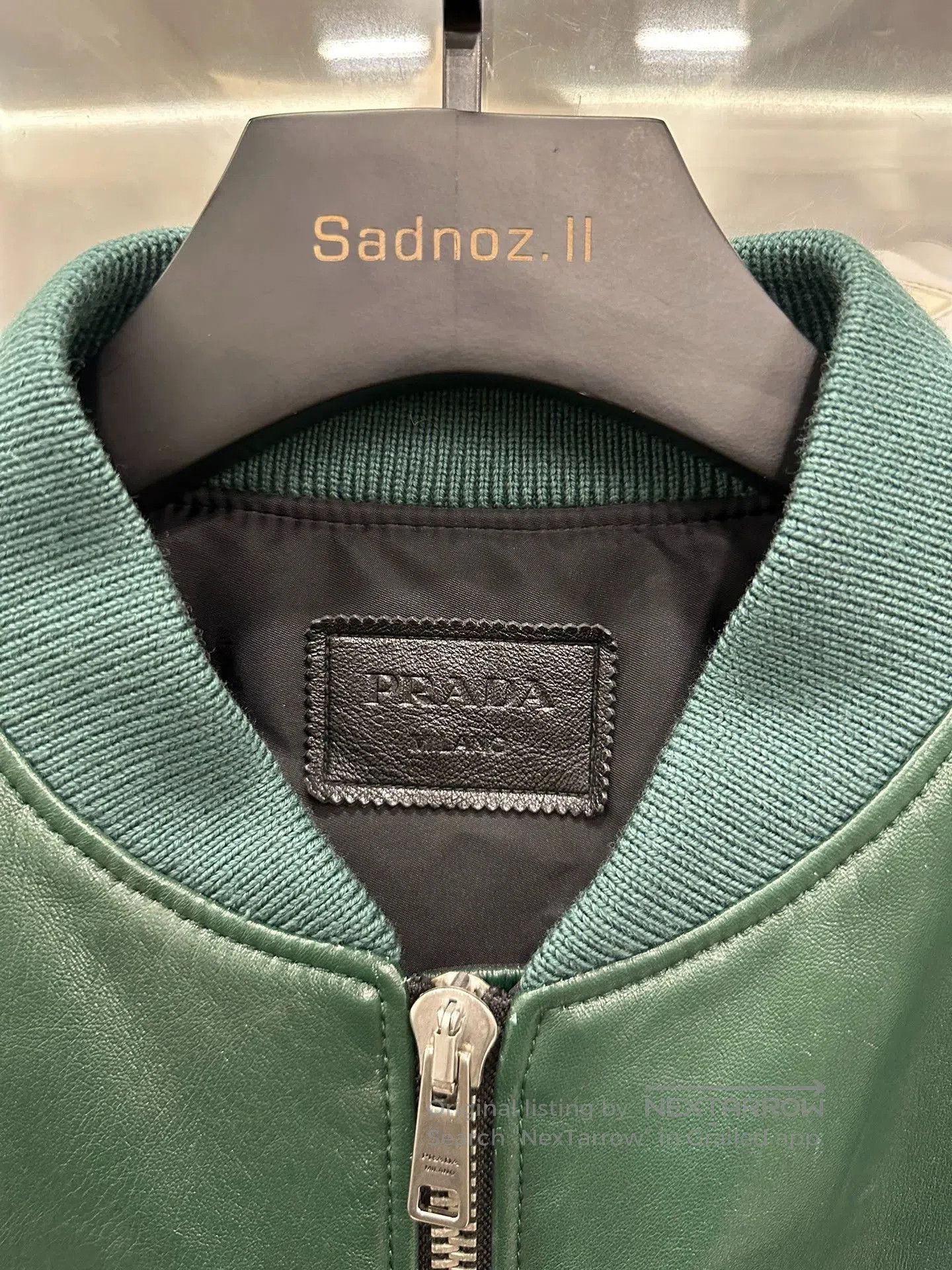 Prada prada raf simons green leather bomber jacket. Size US L / EU 52-54 / 3 - 10 Thumbnail