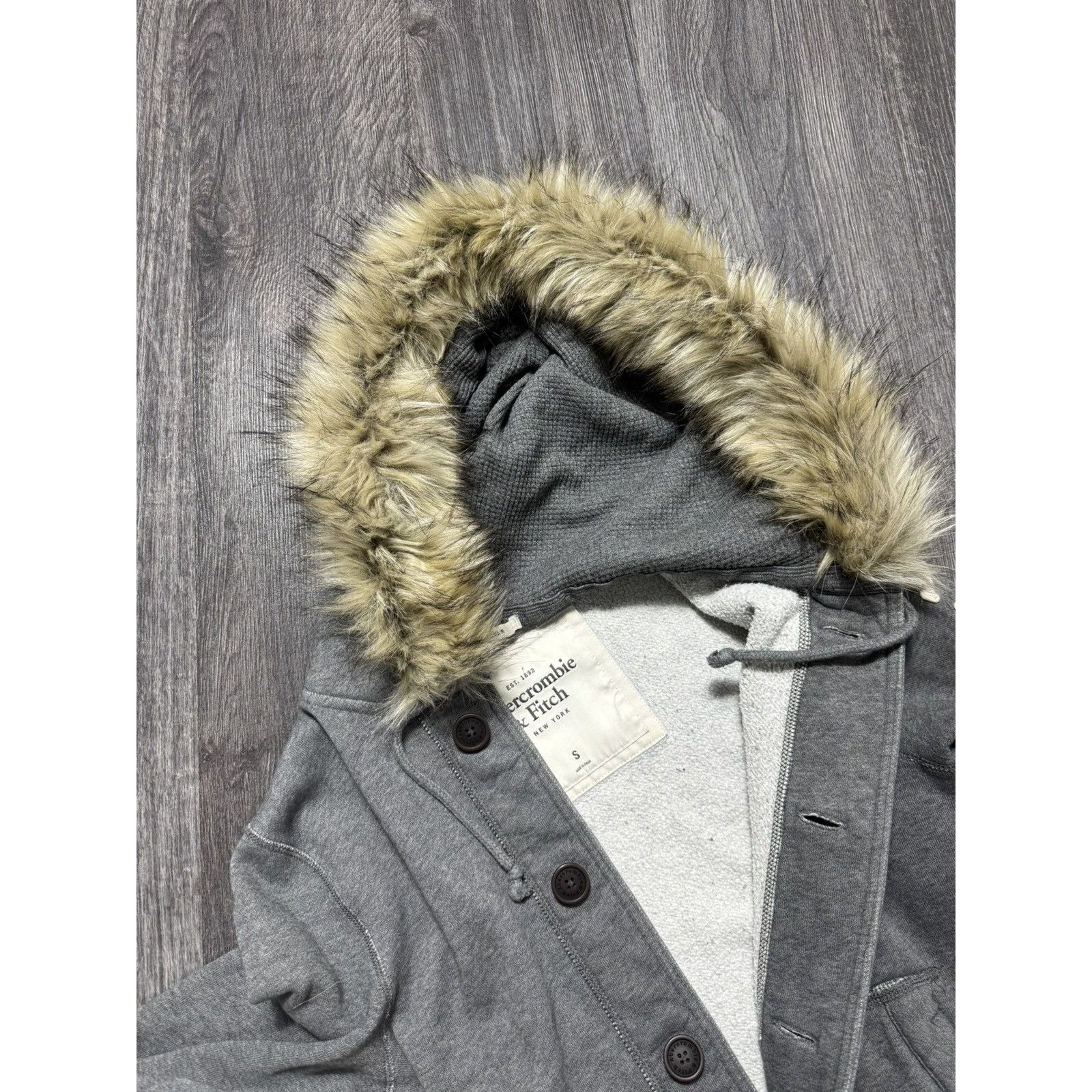 Abercrombie & Fitch Y2K Vintage Abercrombie Fitch Full Fur Hoodie Ifsixwasnine Size US S / EU 44-46 / 1 - 9 Thumbnail