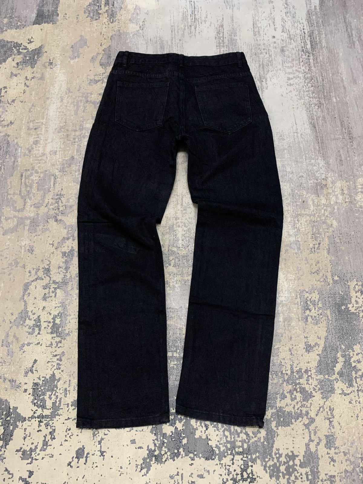 If Six Was Nine Y2K Fashion Zipper Black Flared Jeans Pant Size US 31 - 8 Thumbnail