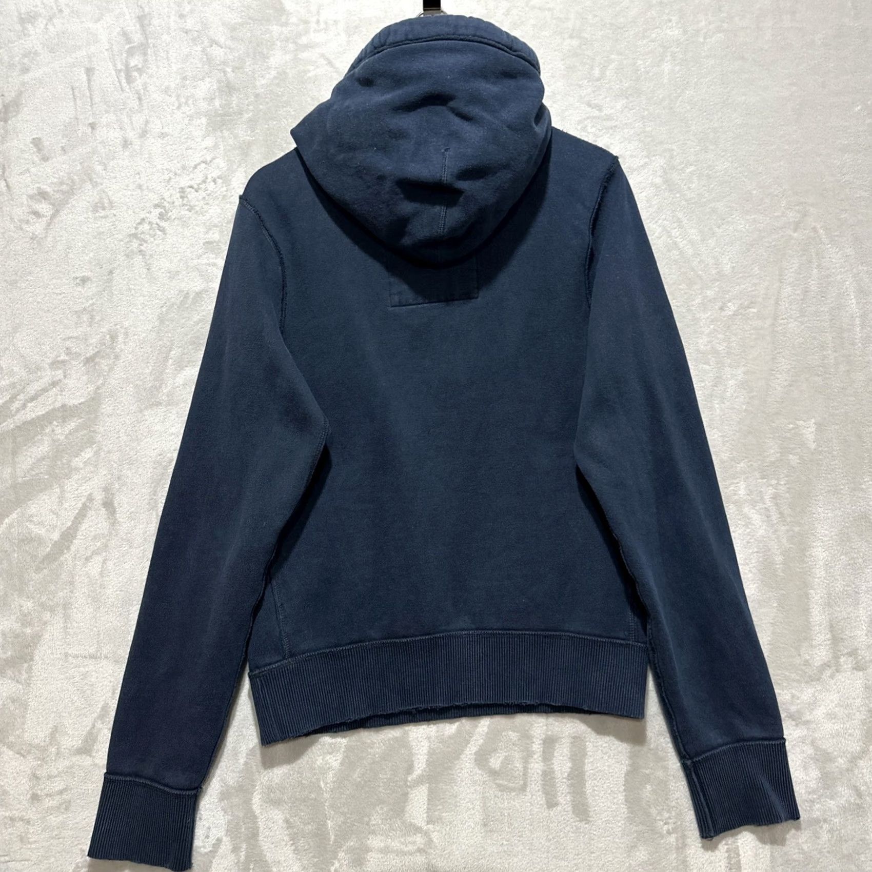 Abercrombie & Fitch VINTAGE Abercrombie & Fitch Muscle-Fit Hoodie Men's M Blue Fleece Logo Half Button Pullover Size US M / EU 48-50 / 2 - 2 Thumbnail