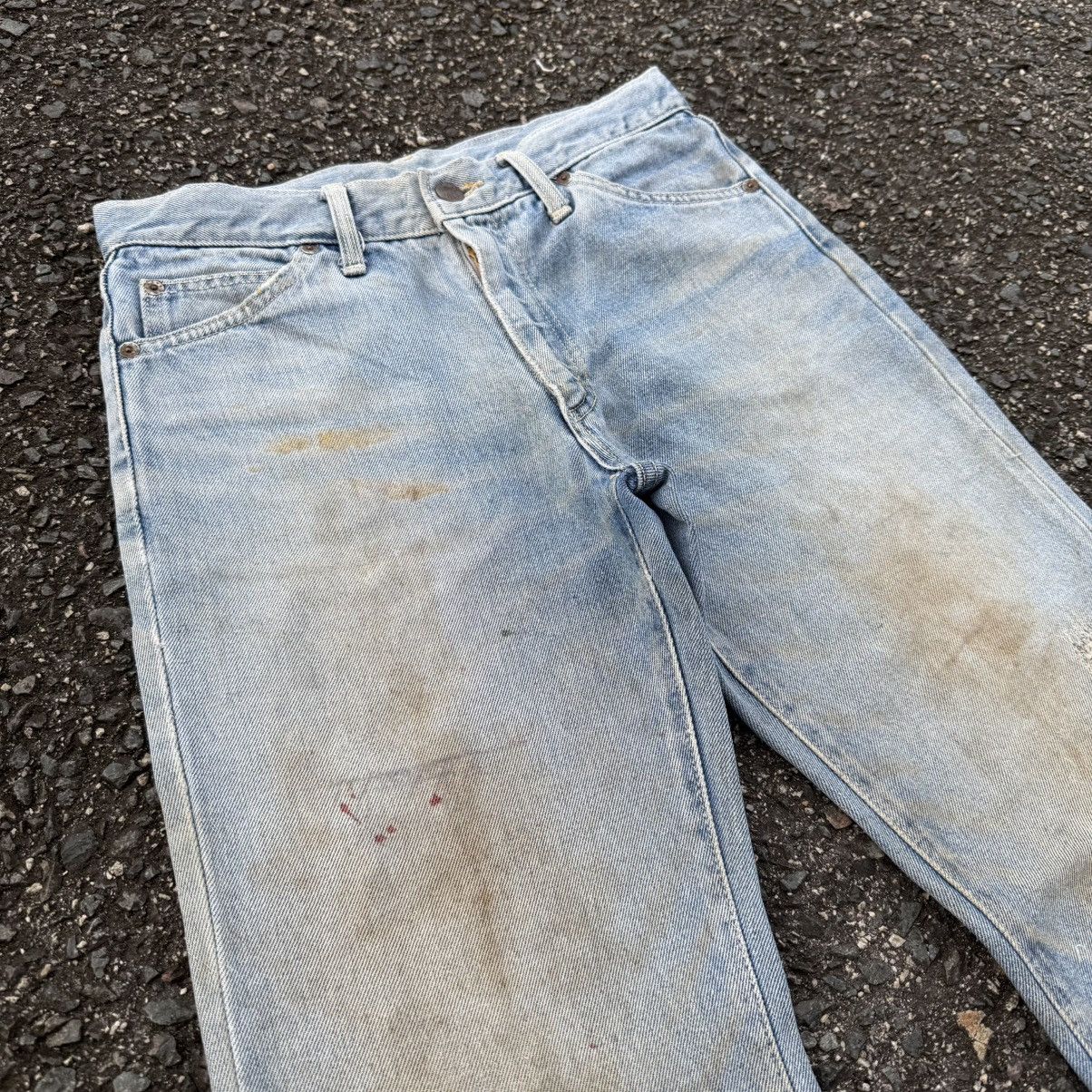 Japan Blue × Jean × Vintage VINTAGE BLUE WAY FLARE FADED RUSTY JEAN DENIM PANTS Size US 30 / EU 46 - 8 Thumbnail