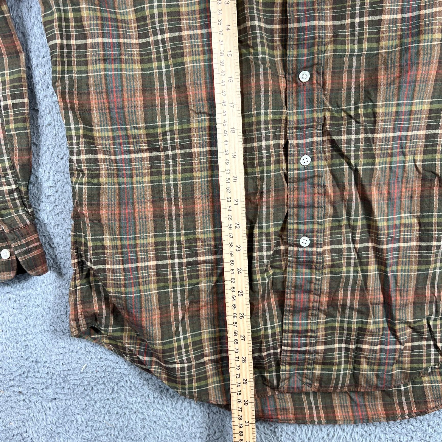Ralph Lauren VINTAGE Ralph Lauren Mens Button-Up Shirt Size L Long Sleeve Brown Plaid Casual Business Travel Size US L / EU 52-54 / 3 - 4 Thumbnail