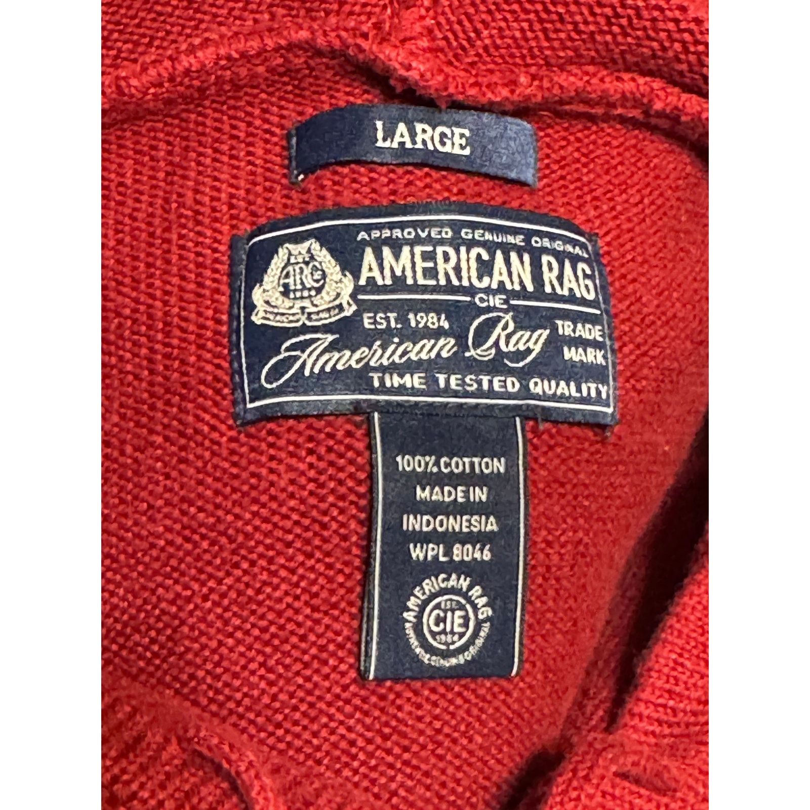 Other American Rag Sweater Drawstring Hood Red Cotton Size Large Size L / US 10 / IT 46 - 5 Thumbnail