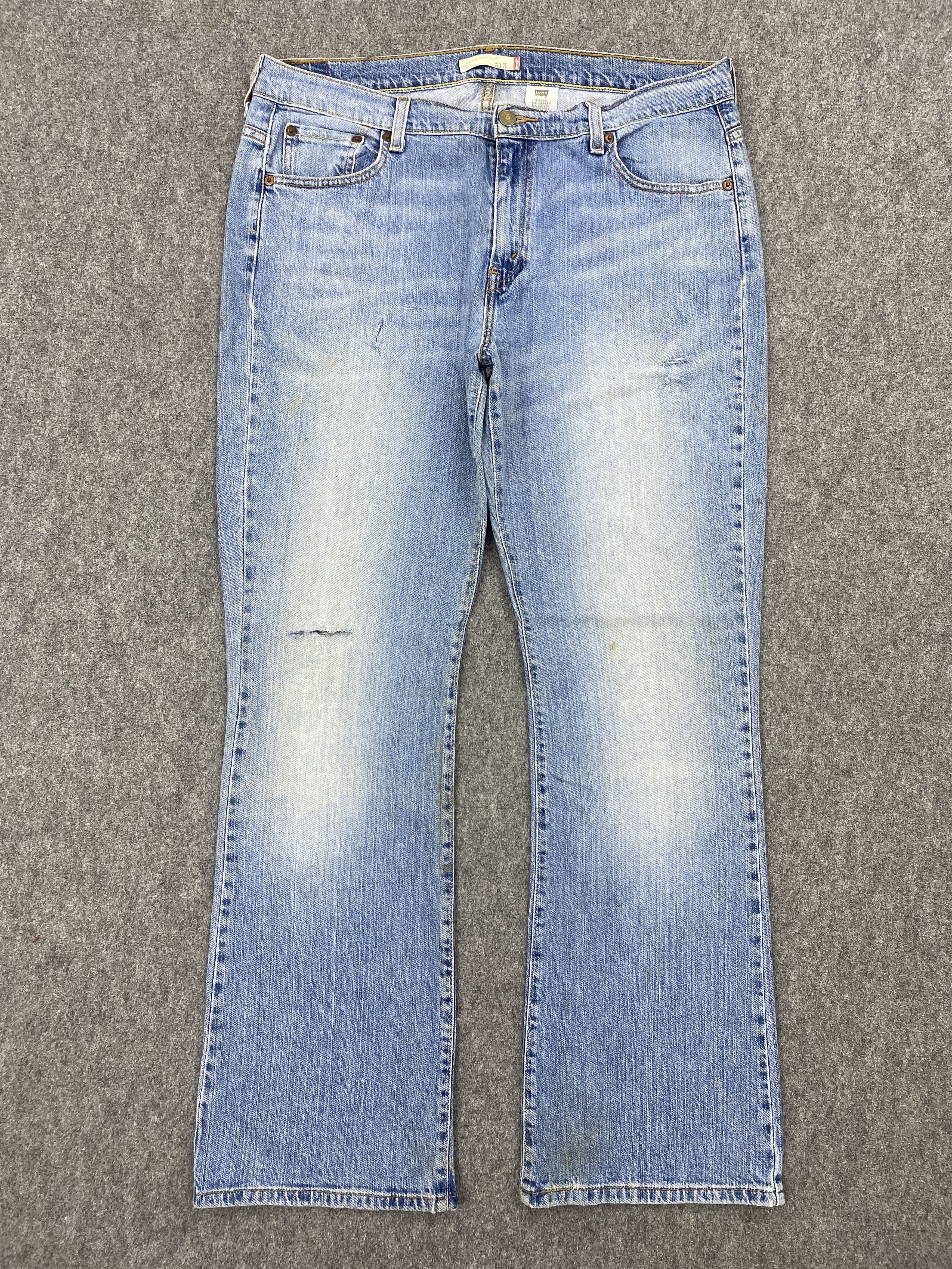 Vintage Levis 515 Flared Bootcut Faded Blue Jeans S0041