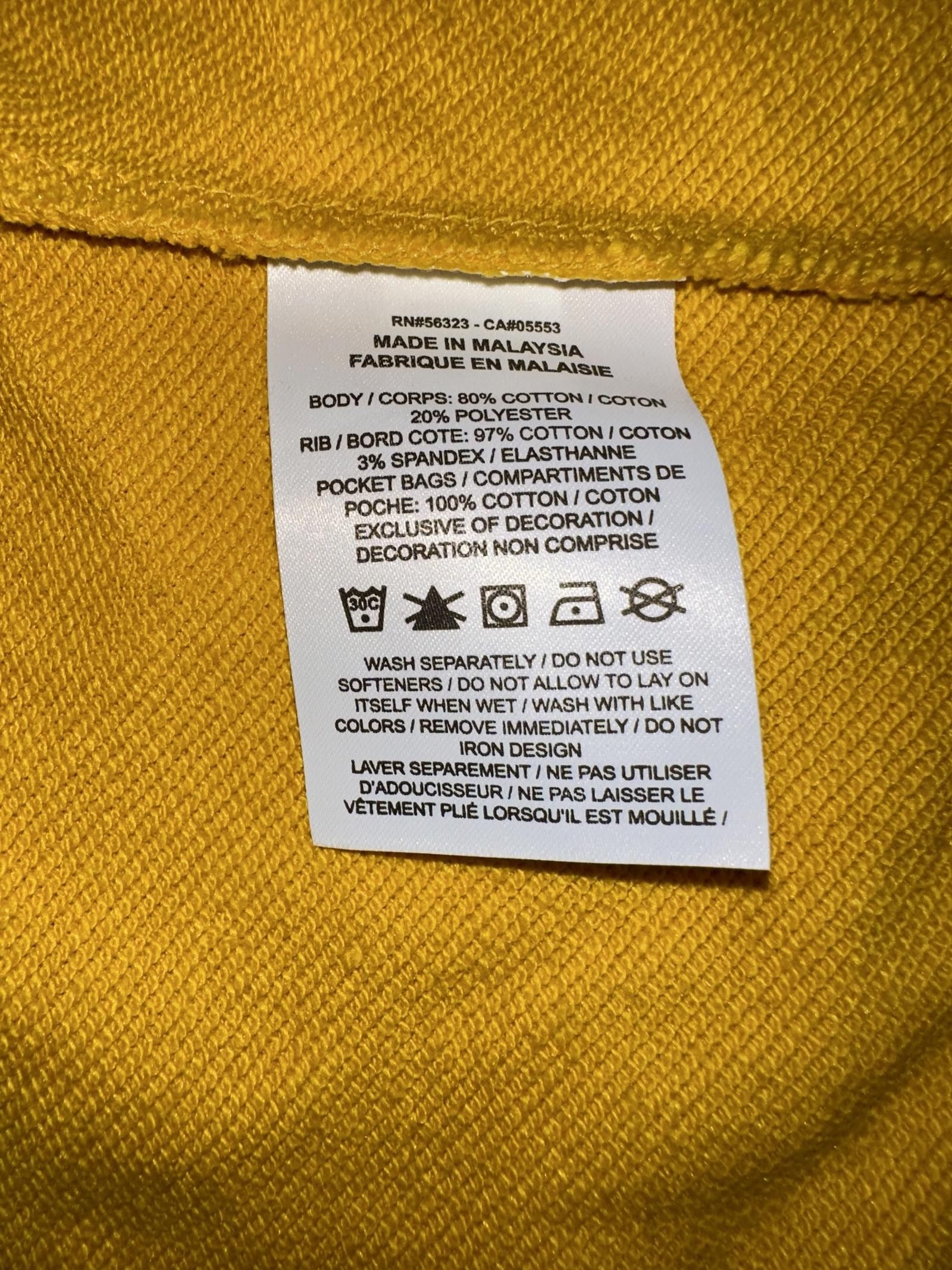 Nike Air Big Kids (Girl’s) French Terry Full-Zip Yellow Hoodie Sample