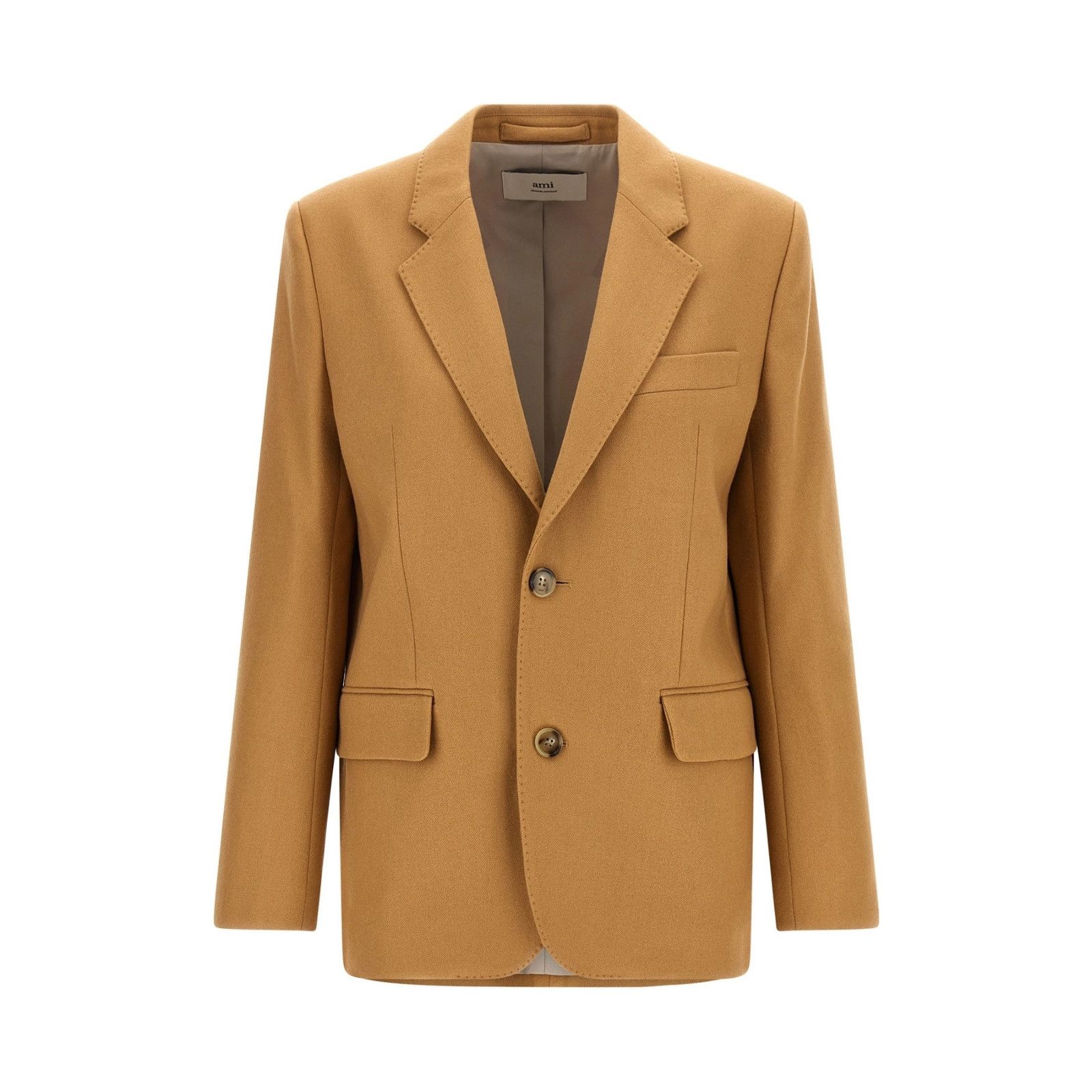 AMI AMI PARIS Beige Wool Blazer Jacket New & Authentic (Women's Size XS / US 0-2 / IT 36-38 - 1 Thumbnail