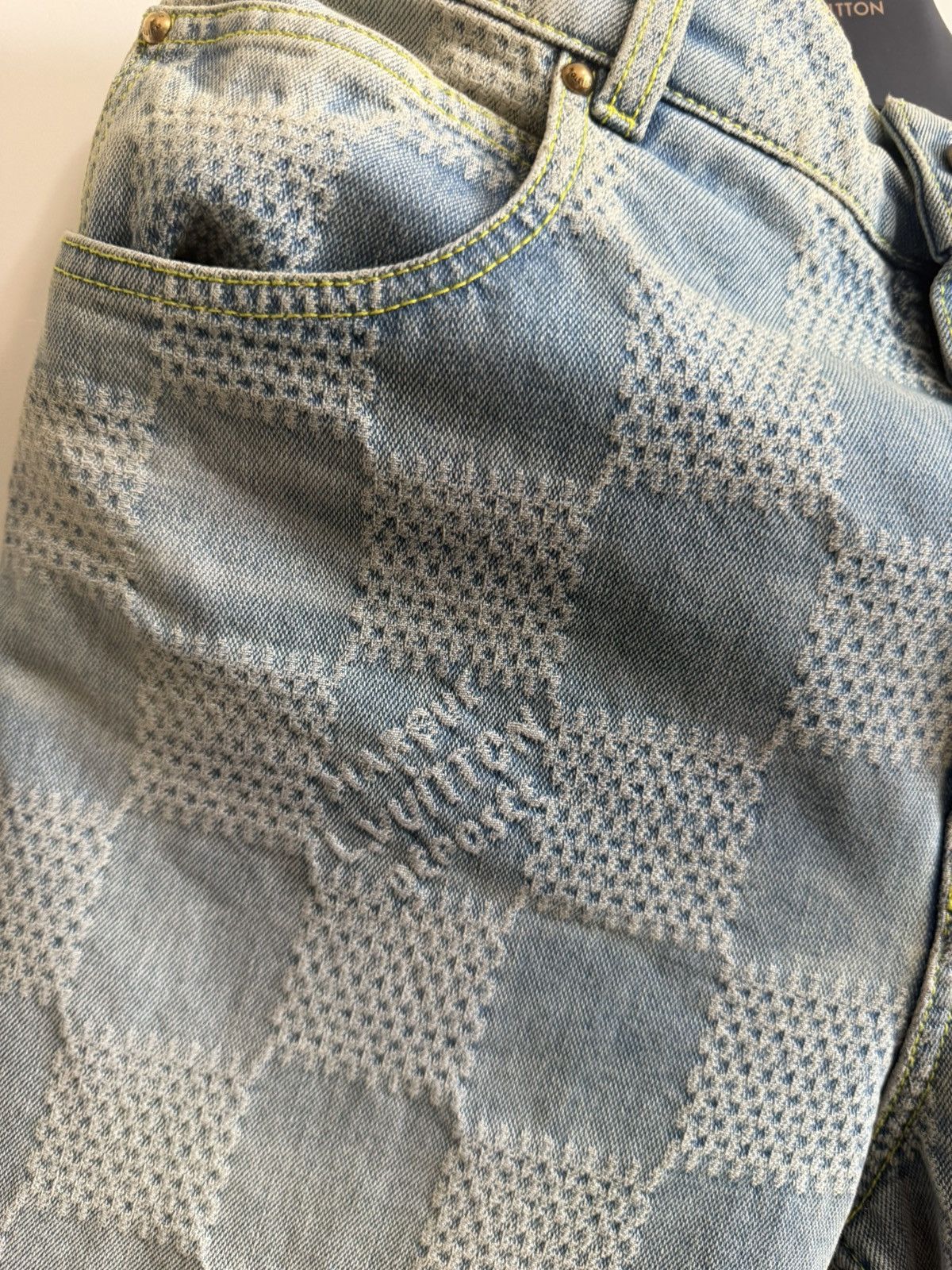 Louis Vuitton Louis Vuitton Damier Denim Skate Pants Size US 31 - 3 Thumbnail