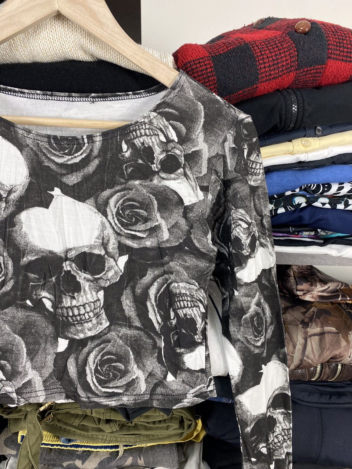 20471120 × Hysteric Glamour × Le Grande Bleu (L.G.B.) Mesh Top Skull Style Transparent Long Sleeve Size US S / EU 44-46 / 1 - 4 Thumbnail