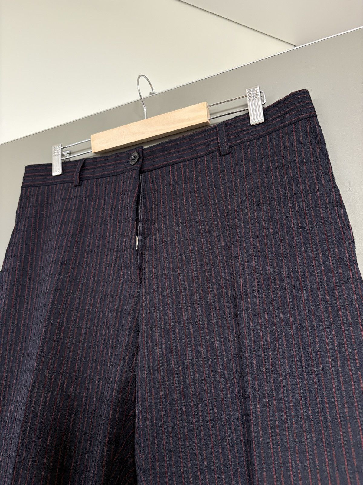 Dries Van Noten Dries Van Noten Textures Deep Blue/Red Classic Trousers Size 27" / US 4 / IT 40 - 8 Thumbnail