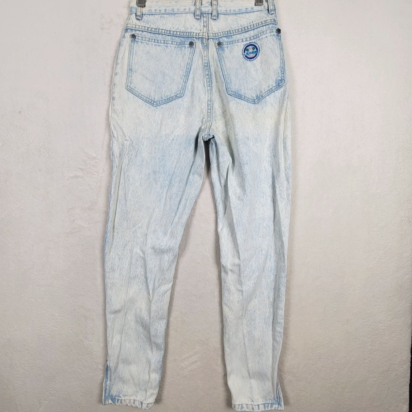 Vintage VINTAGE L.A. Gear Jeans Women's High Waist Acid Washed Tapered Zip Ankle 11/28 80s Blue Mens? Size 32" / US 10 / IT 46 - 2 Thumbnail