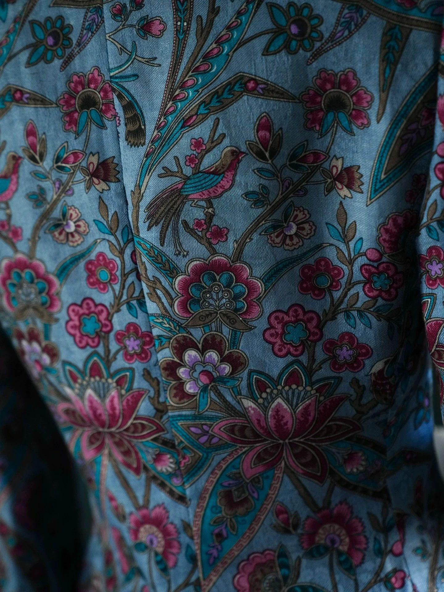Giorgio Armani Giorgio Armani 90s Cotton-Linen Oriental Floral Blazer Size M / US 6-8 / IT 42-44 - 9 Thumbnail