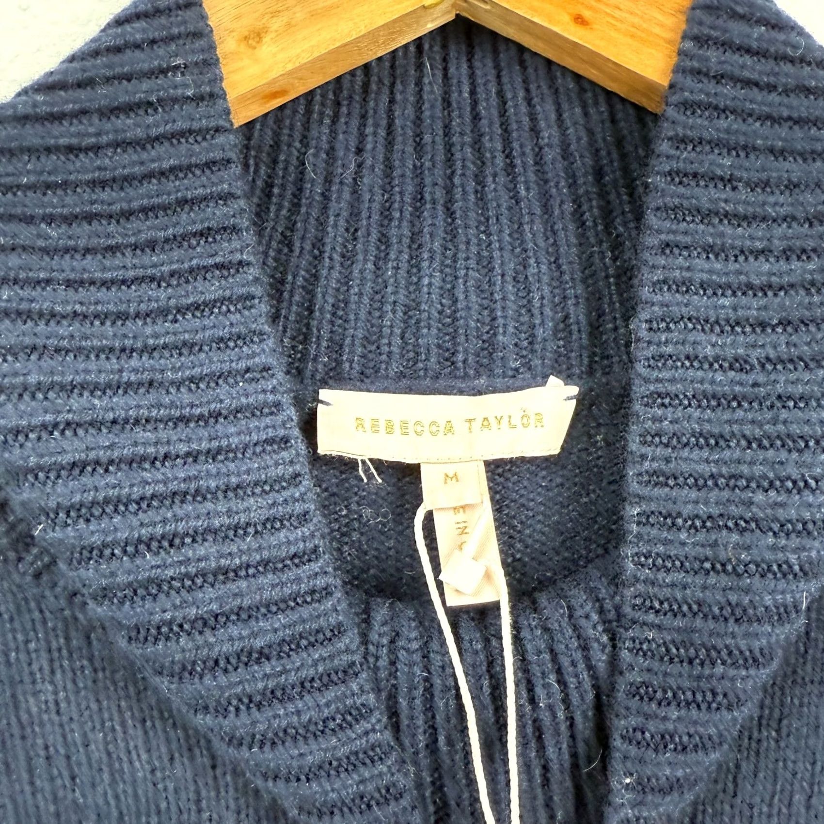 Rebecca Taylor Rebecca Taylor Women's Sweater Merino Wool Turtleneck Striped Navy Size M NWT Size M / US 6-8 / IT 42-44 - 7 Thumbnail
