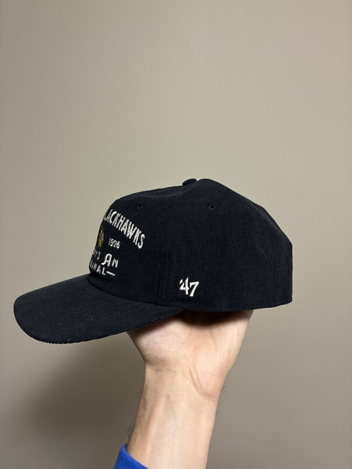 Other Vintage corduroy blackhawks hat Size ONE SIZE - 2 Thumbnail