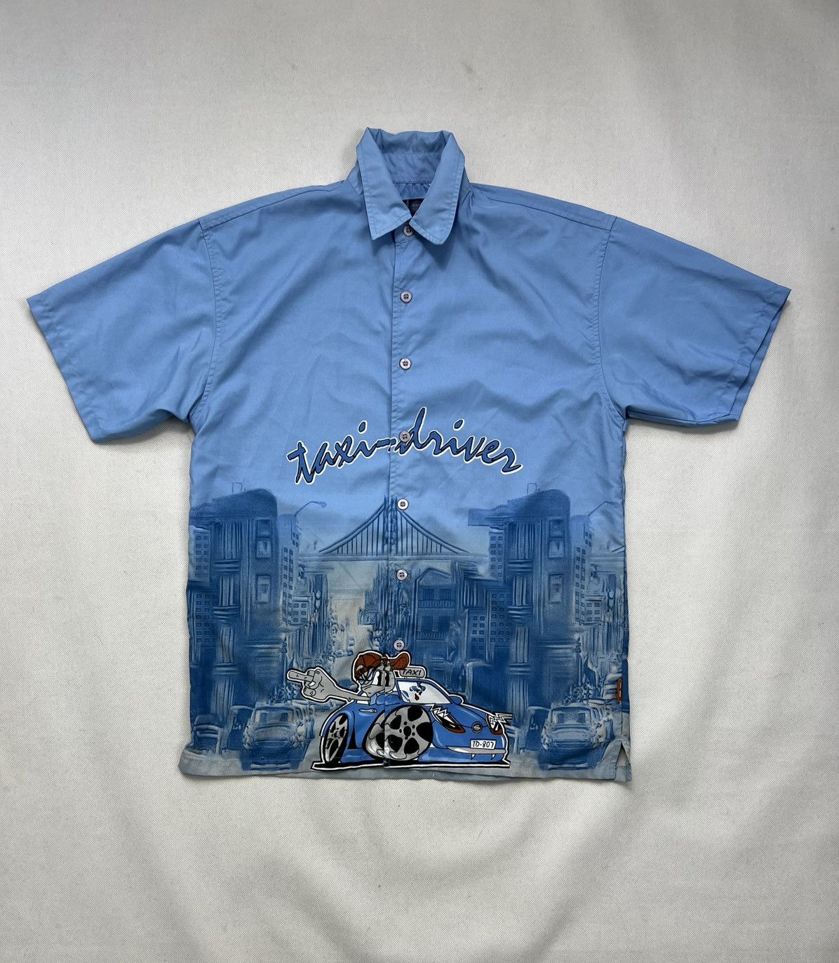 Vintage Shirt Taxi Driver Vintage Hip Hop Rap Size US S / EU 44-46 / 1 - 2 Thumbnail