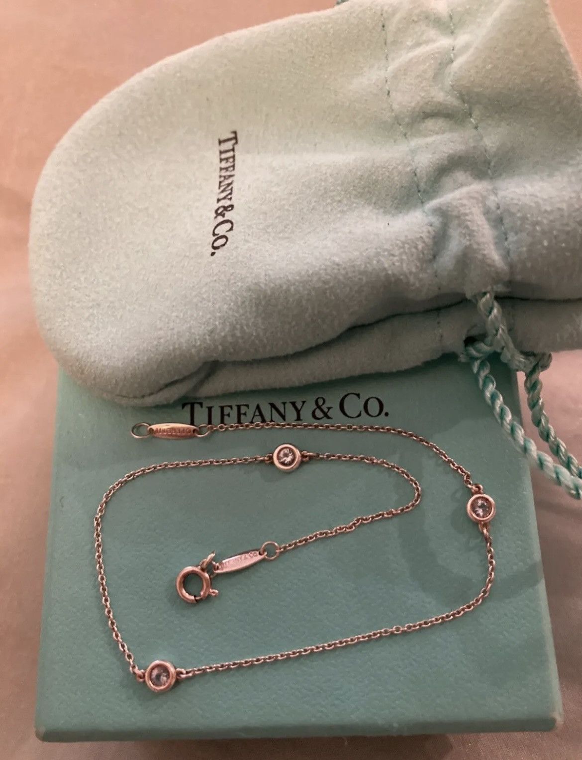 Tiffany & Co. NEW Tiffany & Co Elsa Peretti 3 Aquamarines Bracelet Silver Size ONE SIZE - 4 Thumbnail