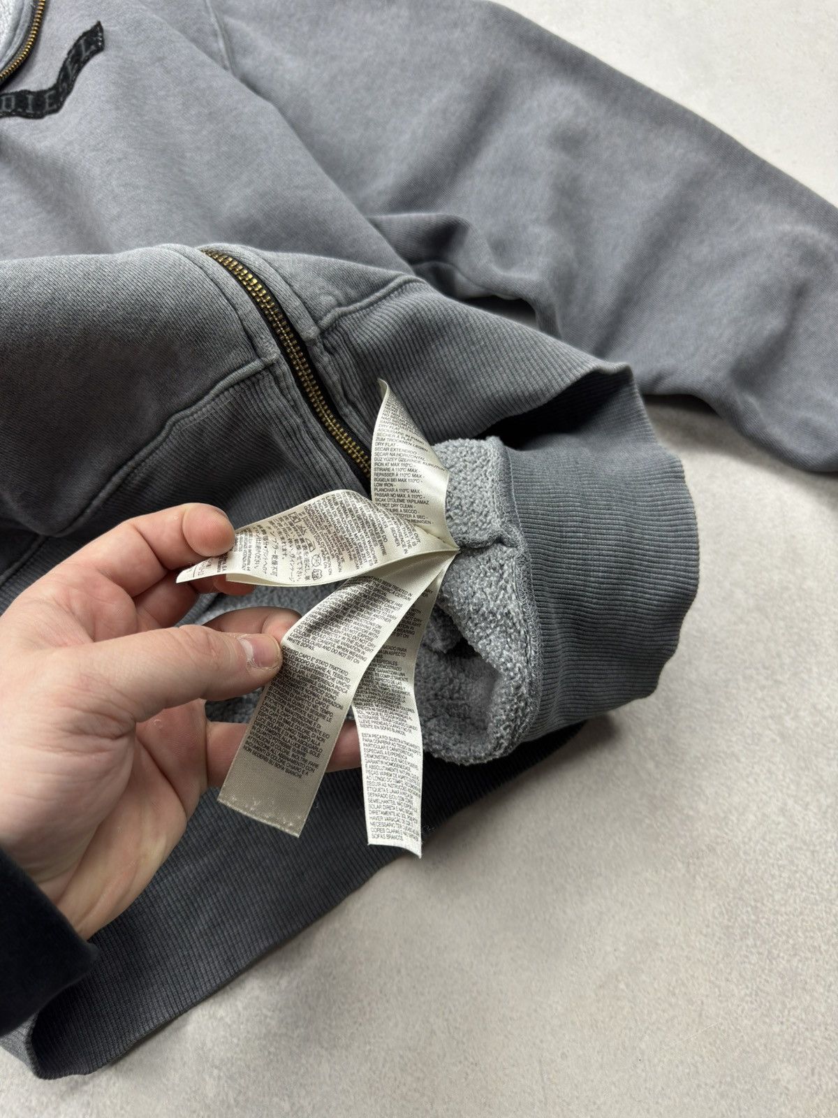 Diesel Vintage Diesel Washed Grey Zip Hoodie Logo size L Size US L / EU 52-54 / 3 - 14 Thumbnail