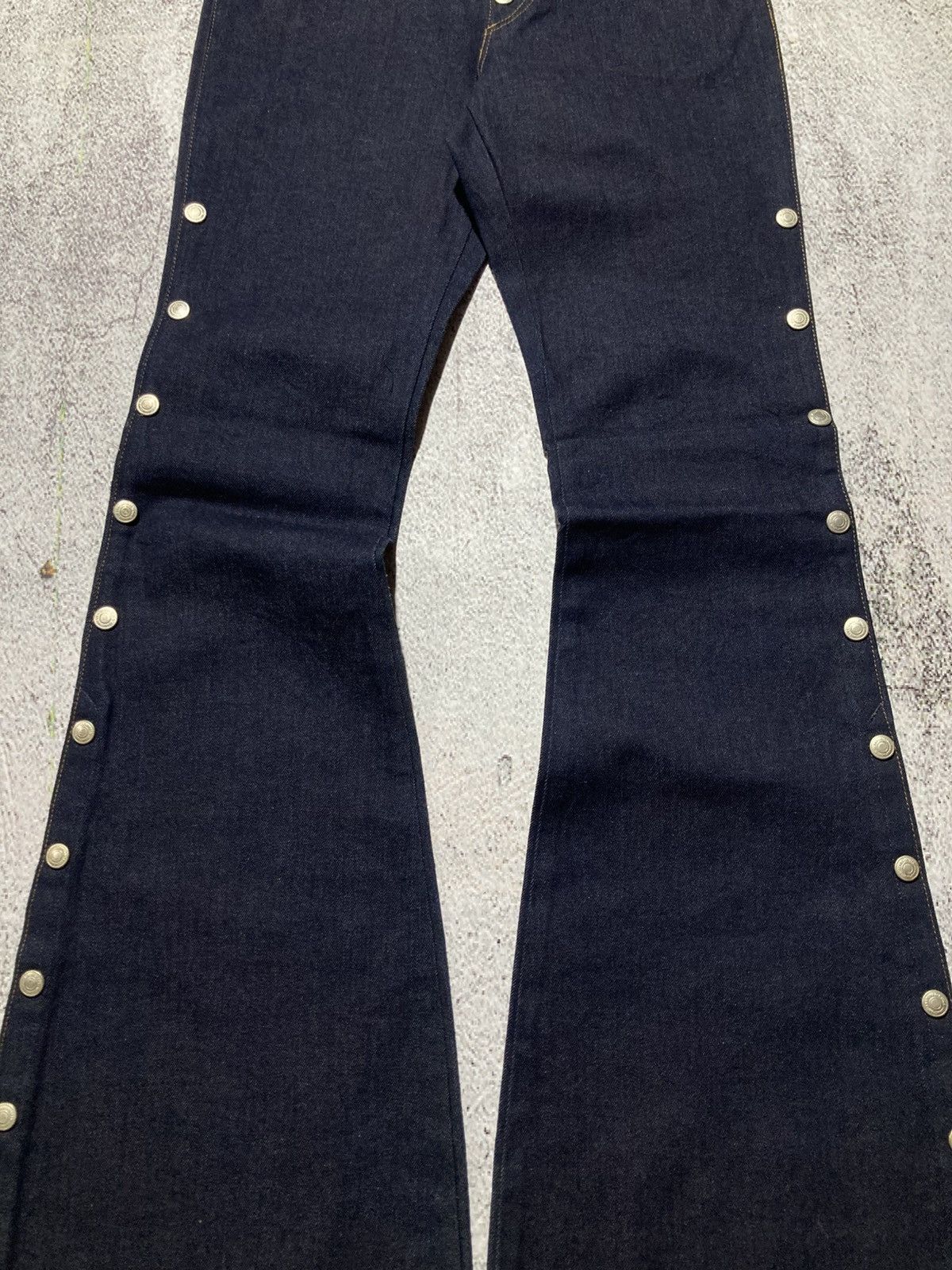 Japanese Brand 2000s Et-Boite Button Raw Denim Bootcut Flared Jeans Lgb Size US 26 / EU 42 - 5 Thumbnail
