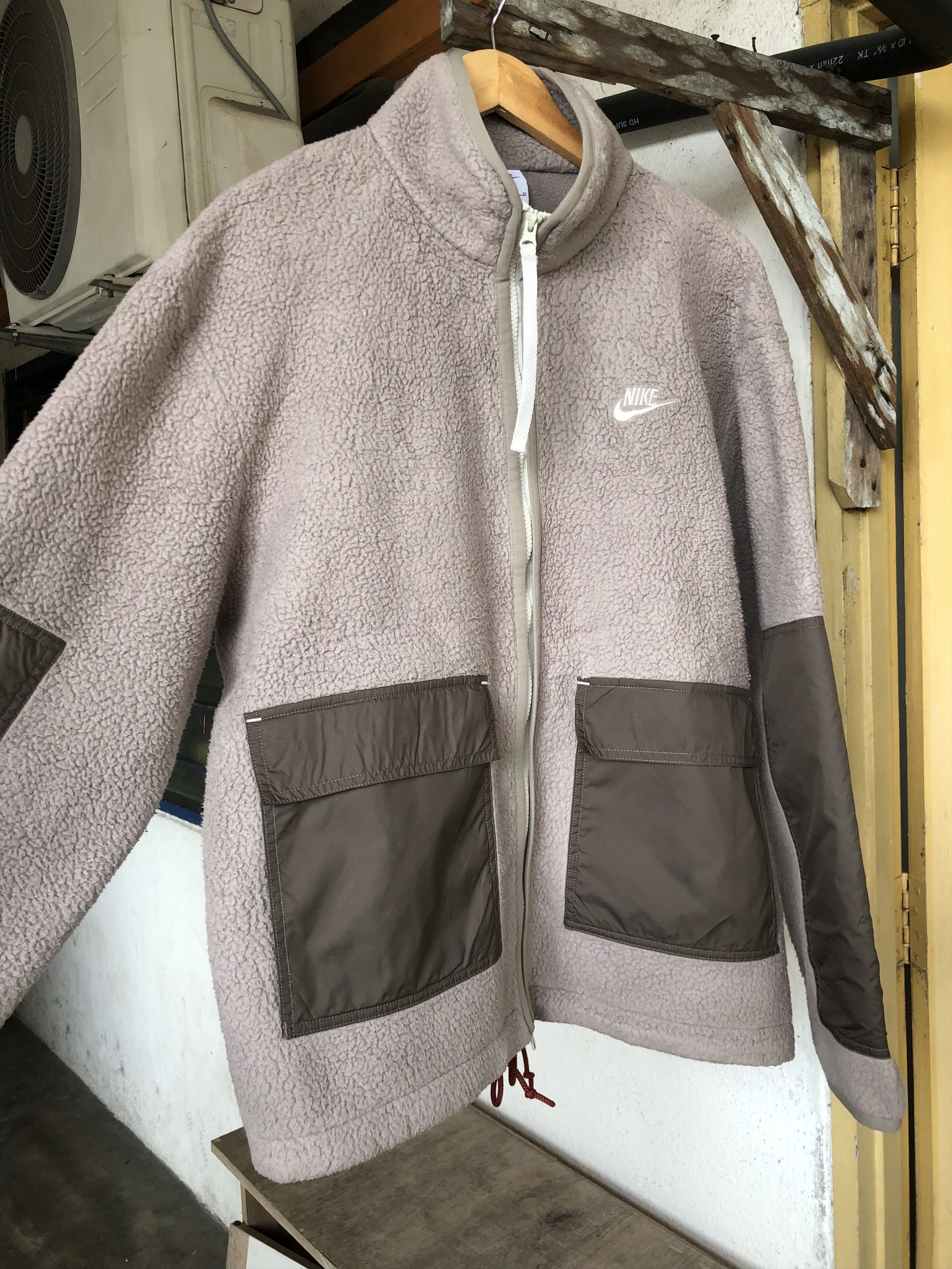 Nike Nike Pinwhell Two Tone Deep Pile Fleece Jacket Size US XL / EU 56 / 4 - 11 Thumbnail