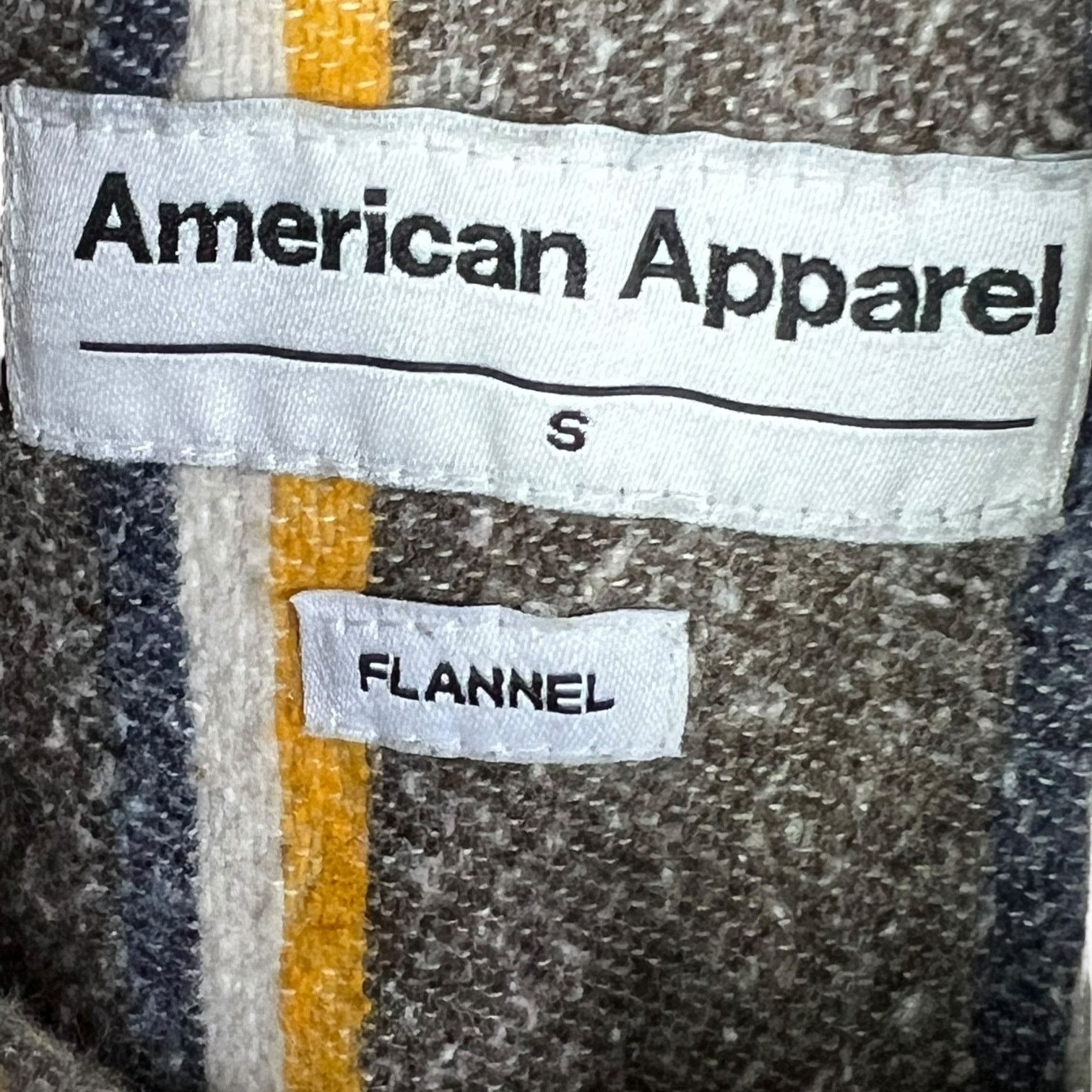 American Apparel Men's American Apparel Gray/Yellow Striped Polo - Size S Size US S / EU 44-46 / 1 - 2 Thumbnail