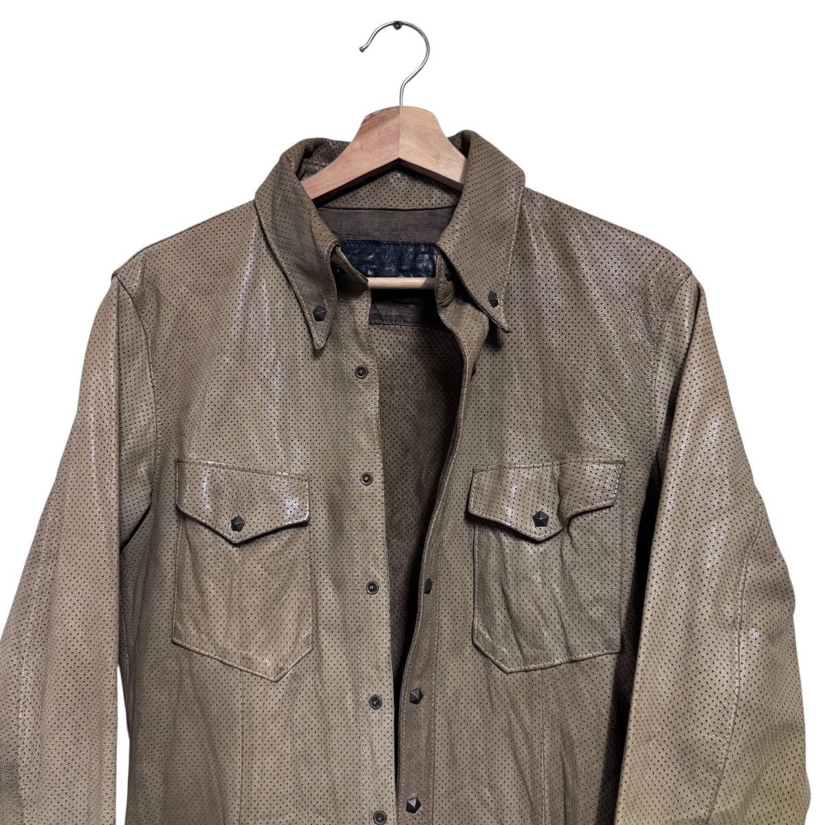 Isamu Katayama Backlash Isamu Katayama Backlash Perforated Leather Western Shirt Size US S / EU 44-46 / 1 - 1 Thumbnail