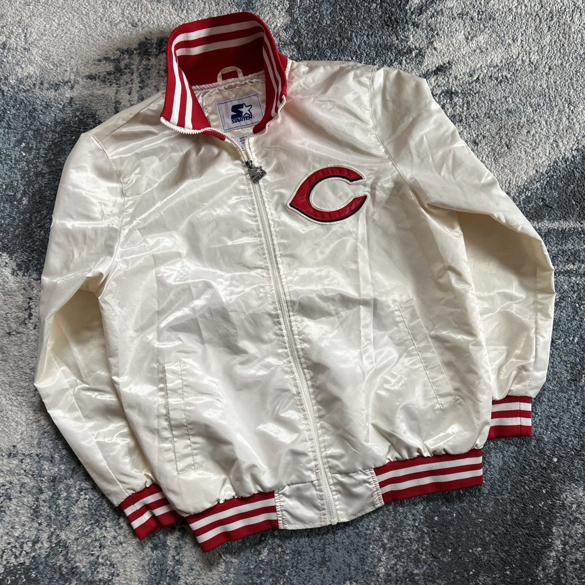 Starter CREAM CiNCiNNATi REDS SATiN MLB DUGOUT BULLPEN WiNDBREAKER Size US L / EU 52-54 / 3 - 12 Thumbnail