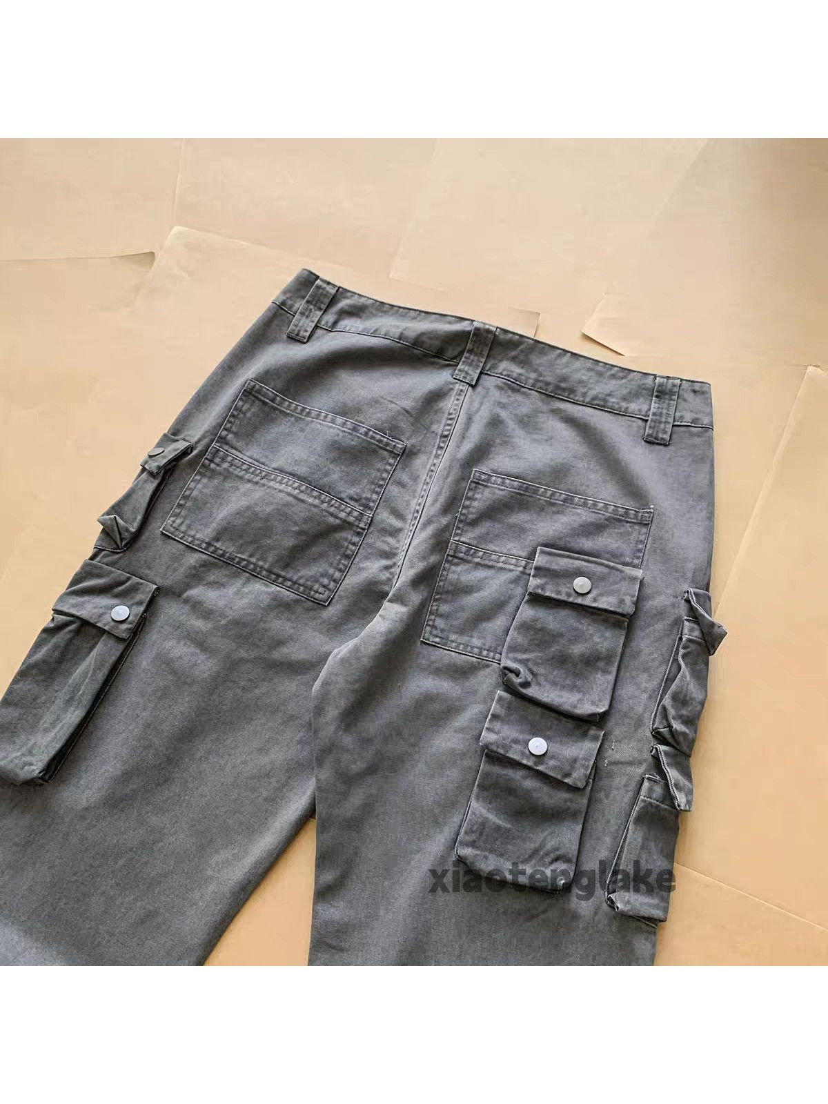 Vintage unisex washed faded loose baggy hiphop cargo pants Size US 32 / EU 48 - 5 Thumbnail