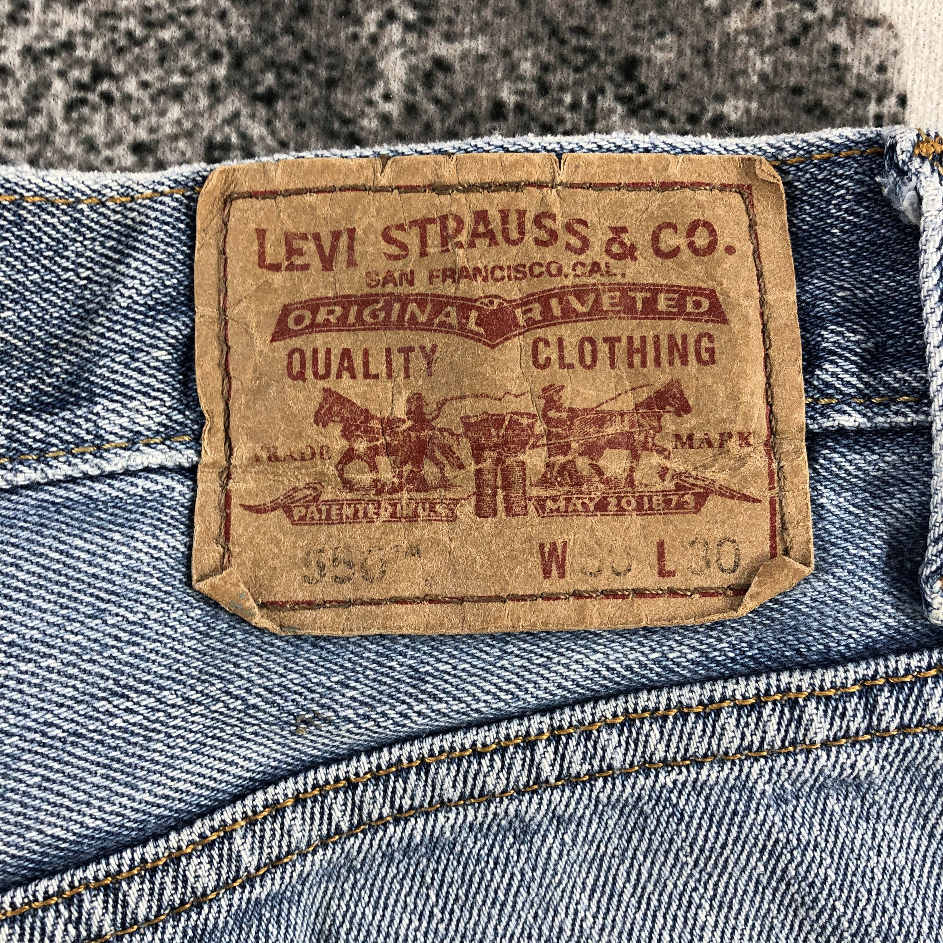 Levi's Vintage Levis 550 Jeans Relaxed Fit Denim KJ986 Size US 30 / EU 46 - 5 Thumbnail