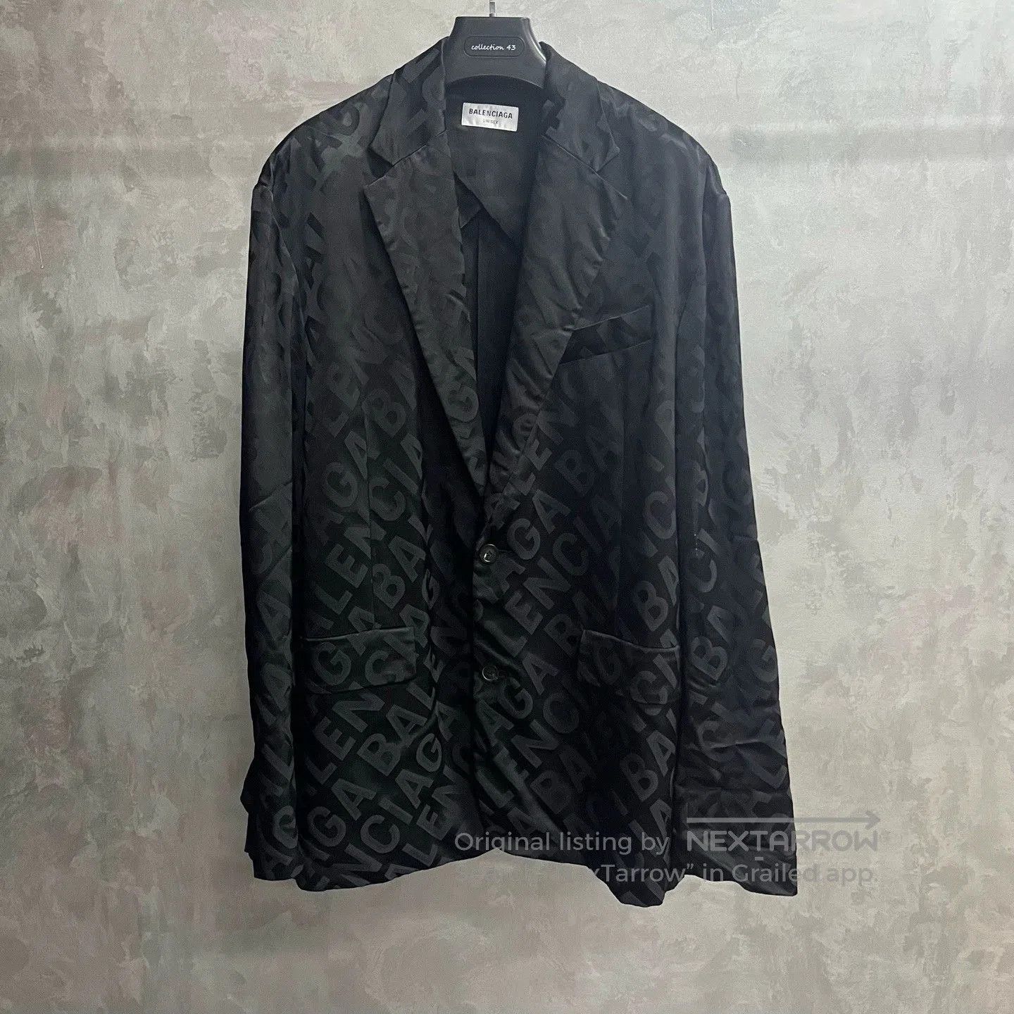 Balenciaga Balenciaga Black Logo Jacquard Loose Jacket. Size US M / EU 48-50 / 2 - 1 Thumbnail