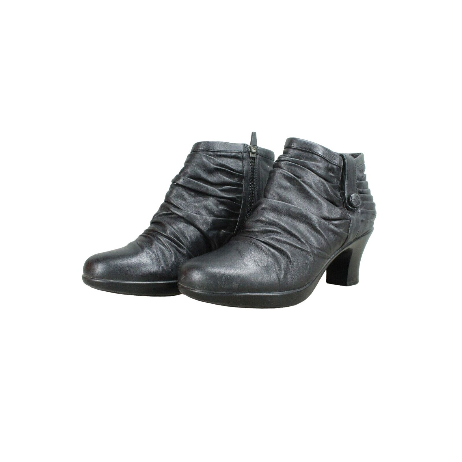 Dansko × Leather Dansko Ruched Buffy Womens Heeled Ankle Booties Size US 10 / IT 40 - 3 Thumbnail