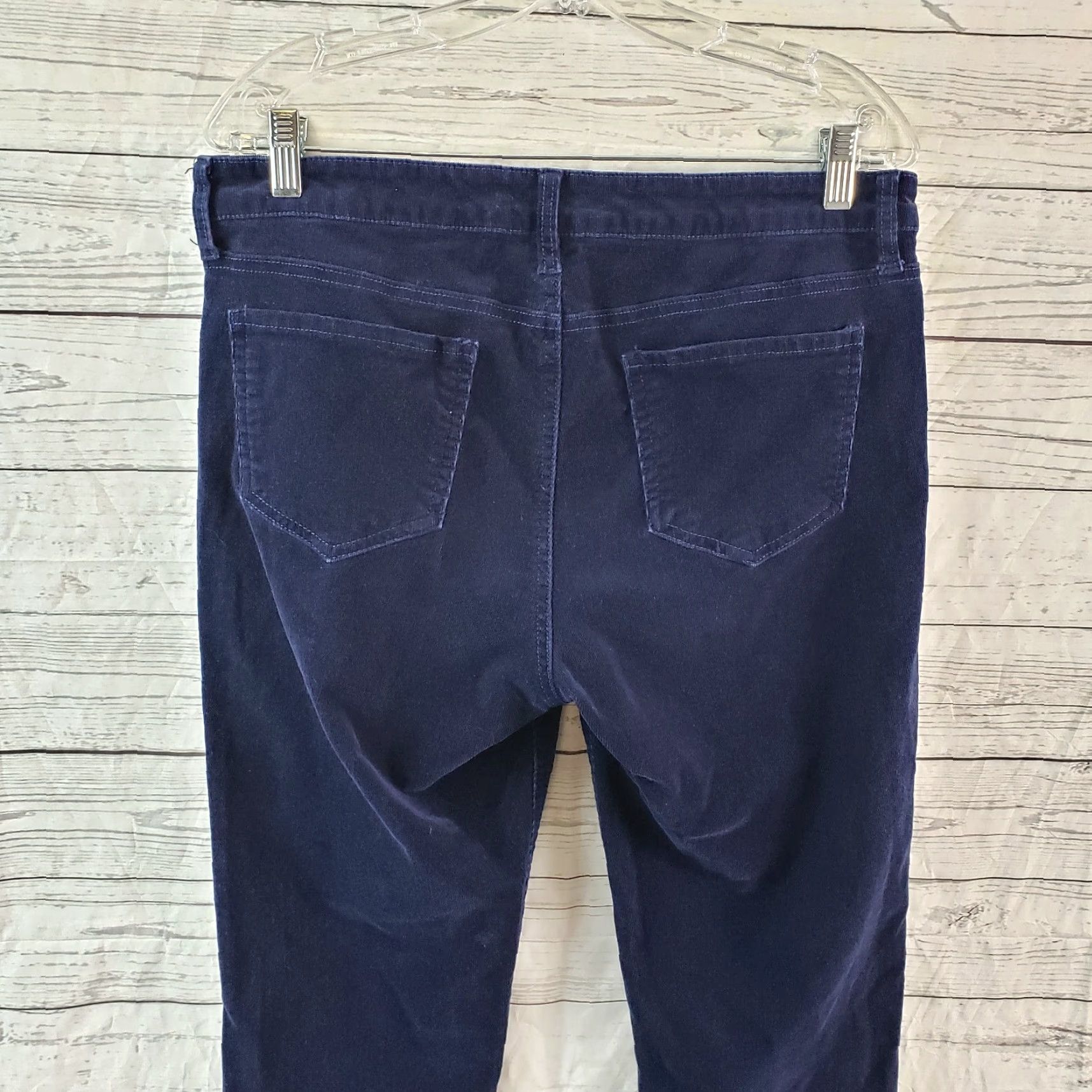 Vintage Edyson Womens Skinny Corduroy Pants Sz 30 Blue Mid Rise Pants Womens 30 Blue Skinny Corduroy Edyson Size 30" / US 8 / IT 44 - 4 Thumbnail