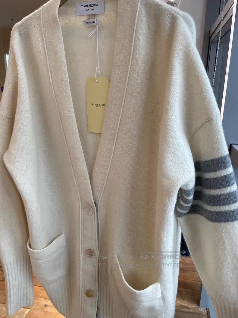 Thom Browne Thom Browne Beige Wool and Cashmere Cardigan Size XS / US 0-2 / IT 36-38 - 3 Thumbnail