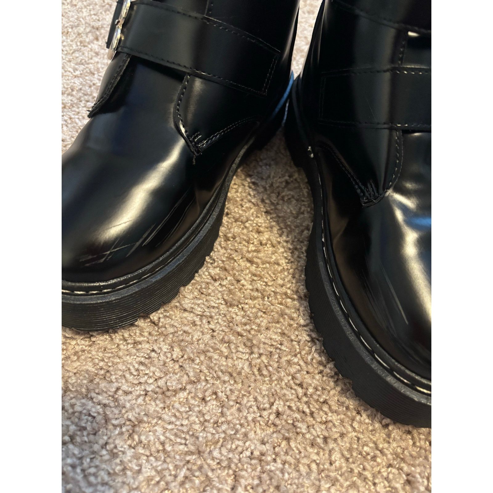 The Unbranded Brand Heart Buckle Combat Boots Size 8 Size US 8 / IT 38 - 3 Thumbnail