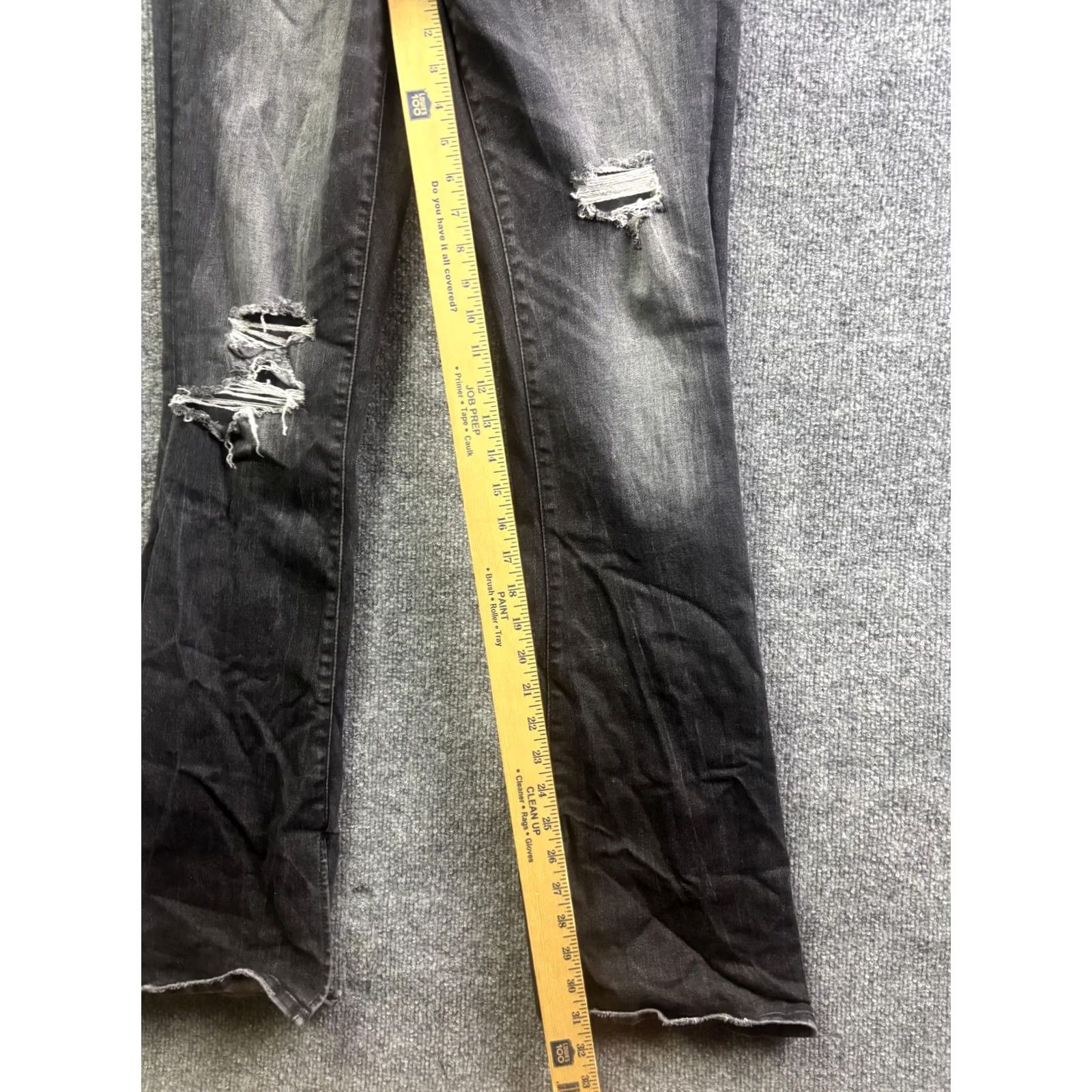 Buckle Black Buckle Black Jeans Bootcut Womens 29x34 Charcoal Wash Distressed Stretch Denim Pocket Size 29" - 5 Thumbnail