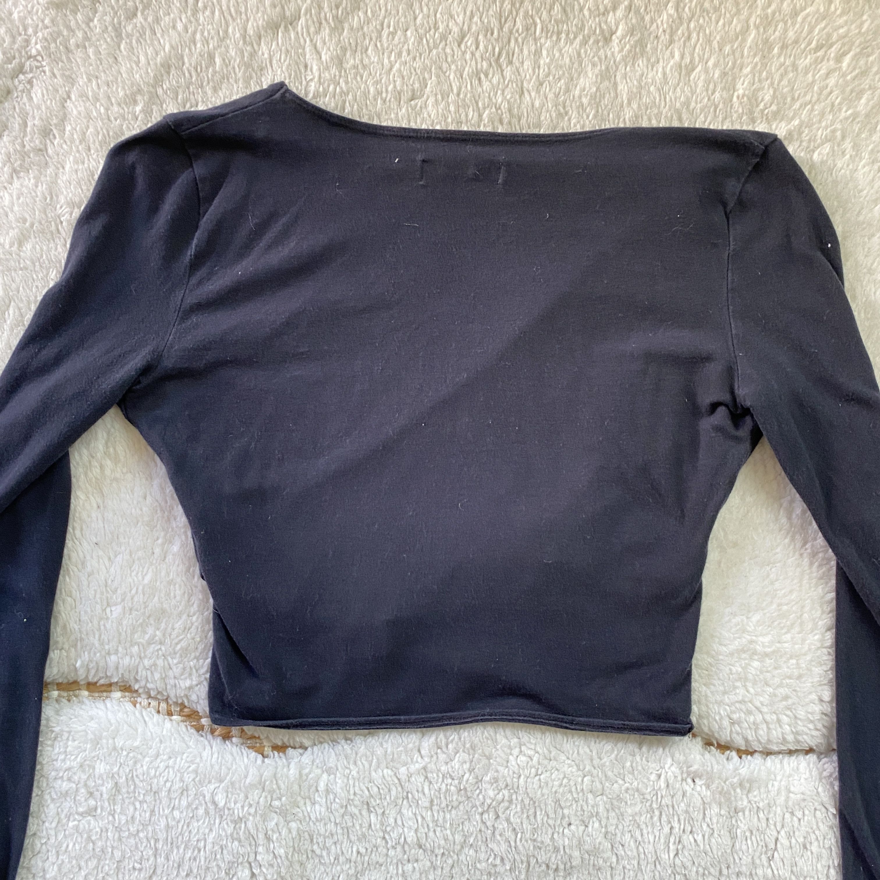 Abercrombie & Fitch Abercrombie & Fitch Cropped Wrap Long Sleeve Top Size M / US 6-8 / IT 42-44 - 2 Thumbnail