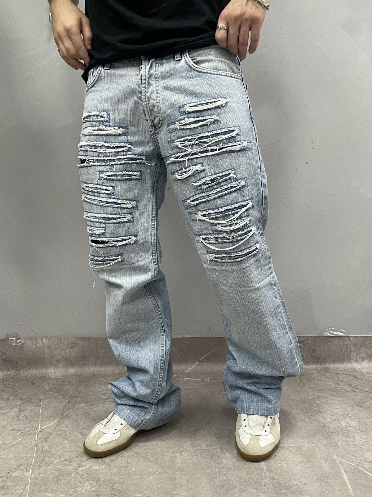 Diesel Diesel flared distressed jeans pants y2k style hype Size US 32 / EU 48 - 4 Thumbnail