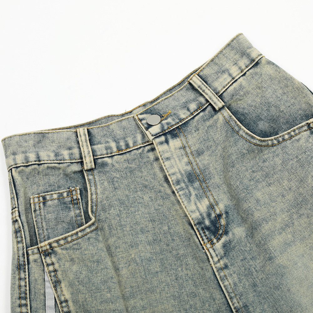 Japanese Brand × Jean Men's retro punk side stripe loose distressed washed jeans Size US 32 / EU 48 - 3 Thumbnail
