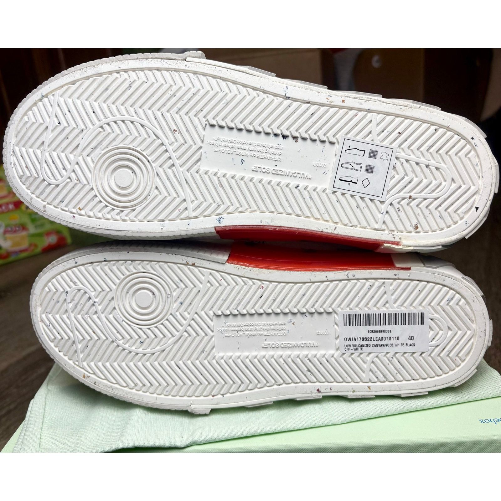 Off-White NIB - Off-White Low Top Vulcanized Sneakers - Blk/Wht EU 40 Size US 9.5 / IT 39.5 - 7 Thumbnail