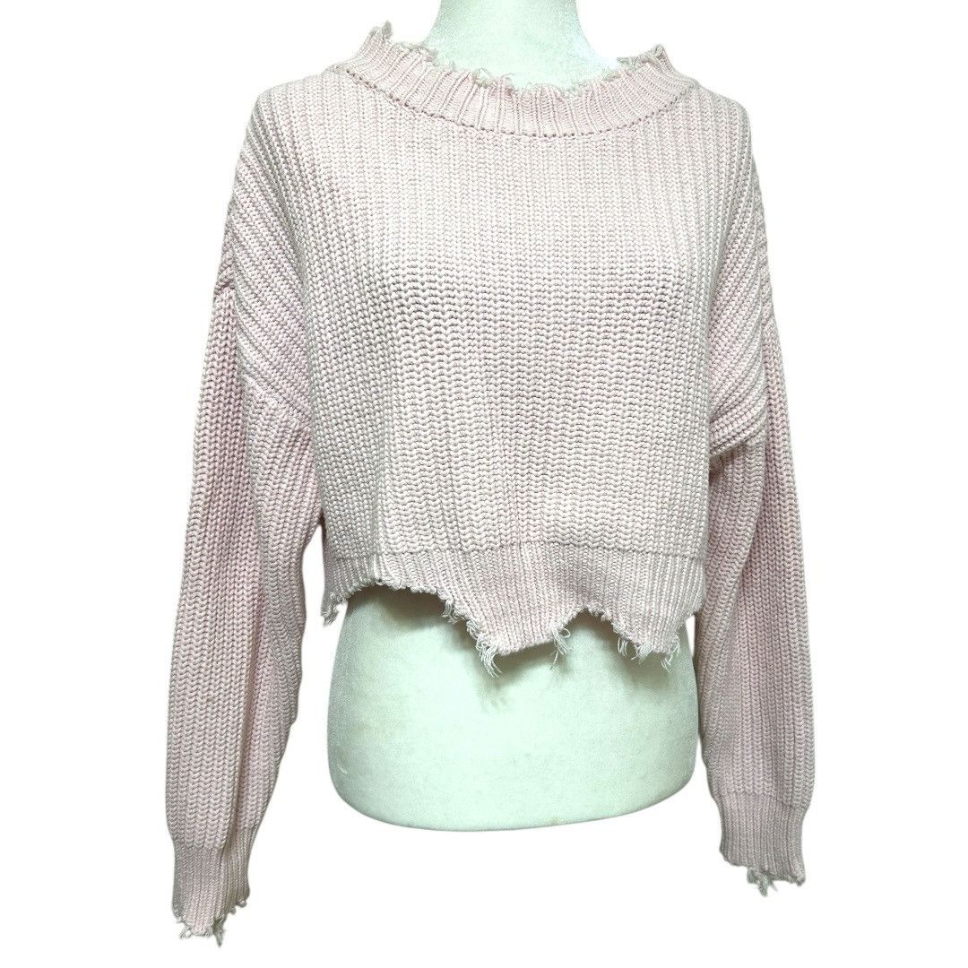Other Le Lis Collection Oversized Distressed Light Pink Cropped S Size S / US 4 / IT 40 - 2 Thumbnail