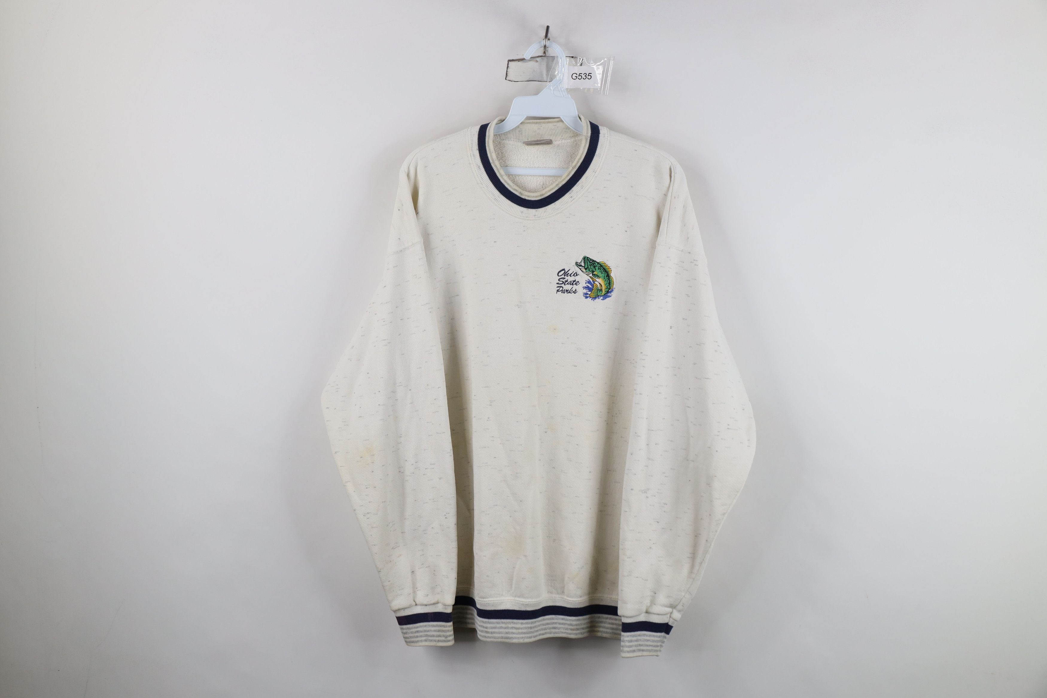 Vintage Vintage 90s Streetwear Fishing Ohio State Parks Sweatshirt Size US XL / EU 56 / 4 - 1 Thumbnail