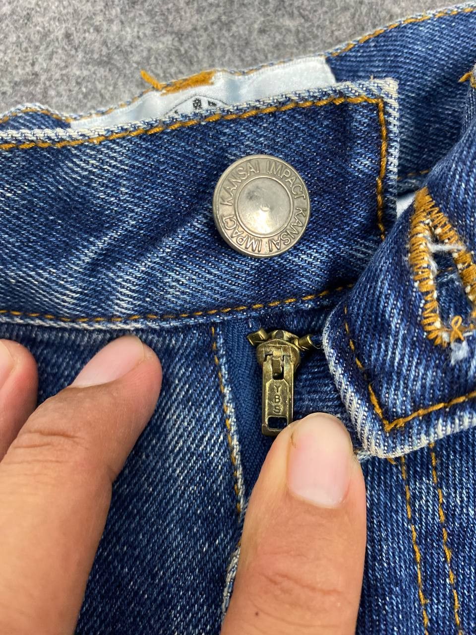 Kansai Yamamoto kansai impact japanese brands distressed denim Size US 31 - 11 Thumbnail