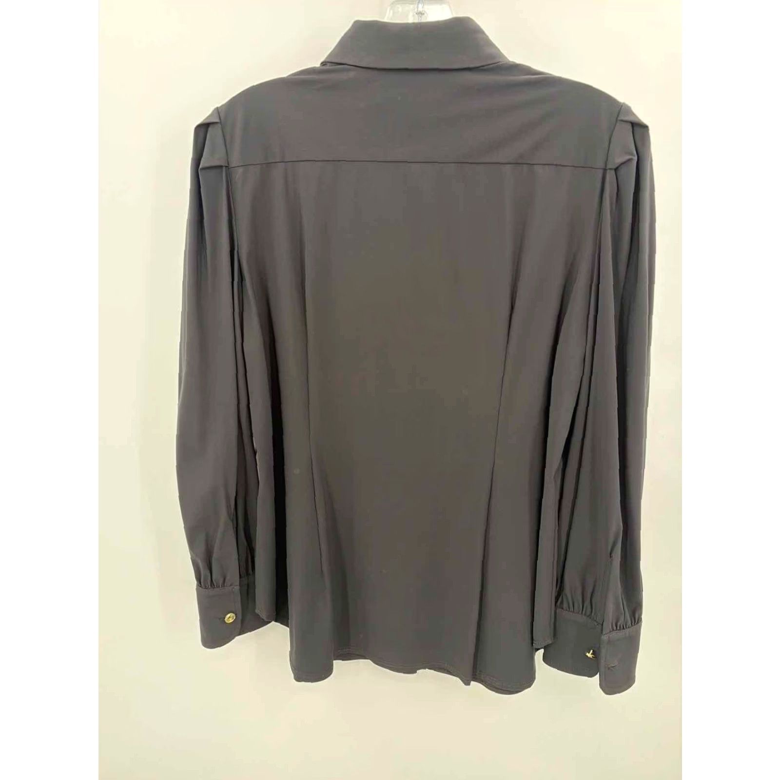 Vintage Jude Connally Black Button Down Shirt Medium (Pre-Owned) Size M / US 6-8 / IT 42-44 - 2 Thumbnail