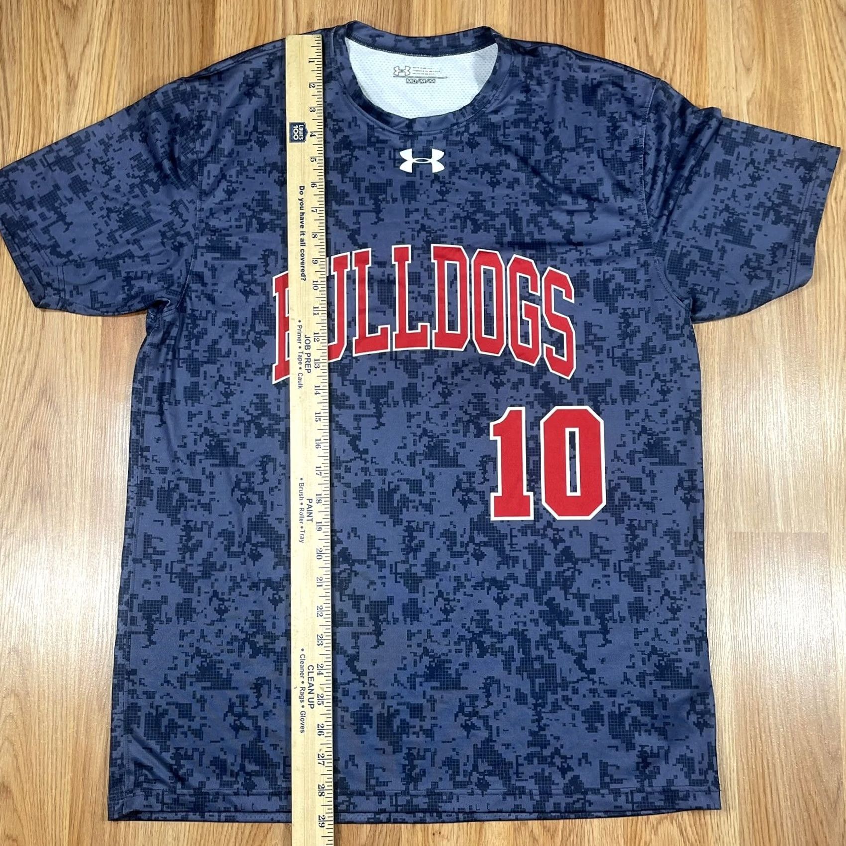 Under Armour Under Armour Mens M Medium T-Shirt Bulldogs #10 Blue CrewNeck Polyester Blend Size US M / EU 48-50 / 2 - 3 Thumbnail