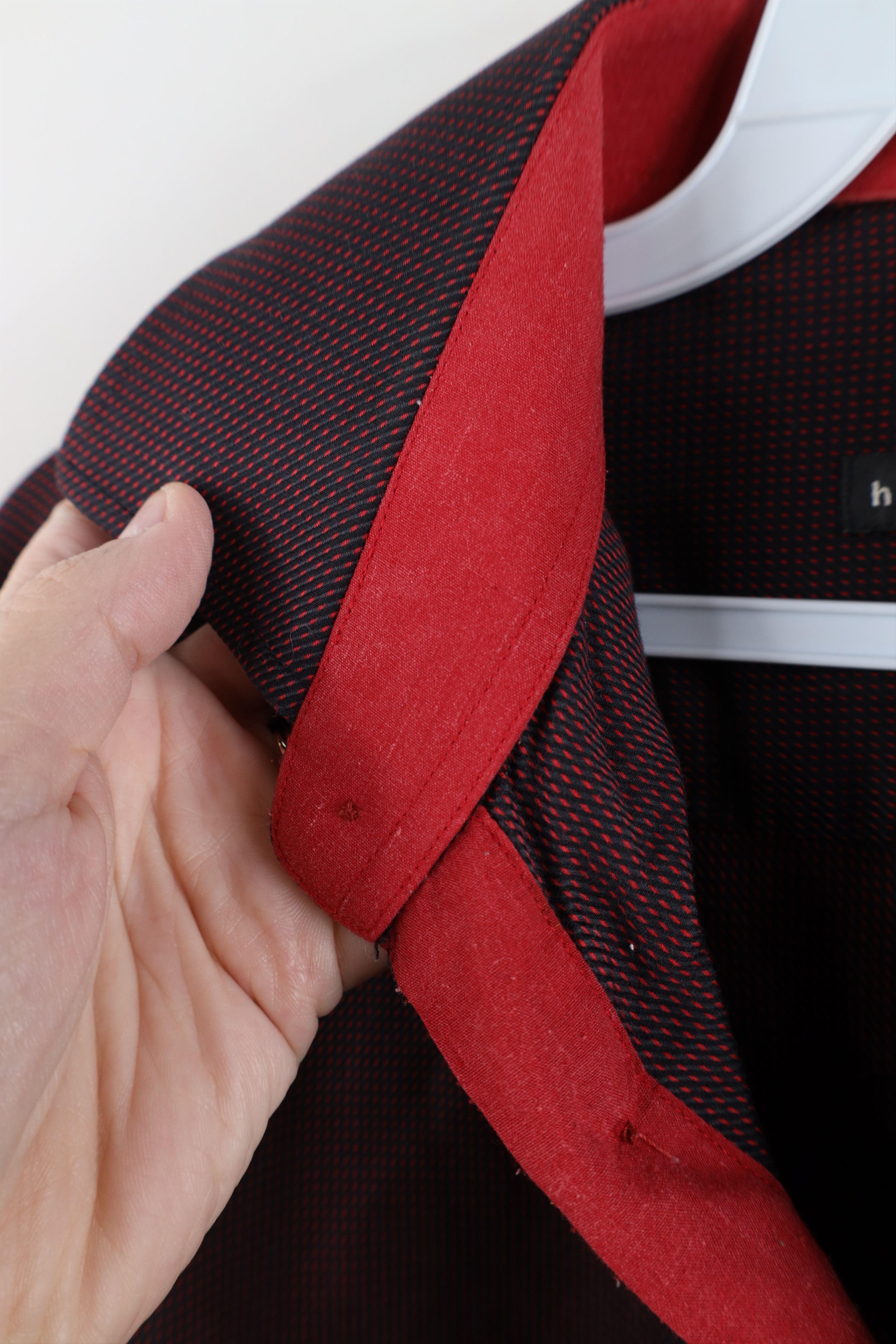 Vintage Horst Distressed Polka Dot Collared Button Shirt Red Cotton Size US M / EU 48-50 / 2 - 8 Thumbnail