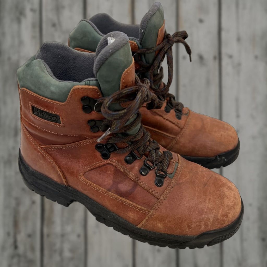 Vintage VINTAGE L.L. Bean Knife Edge Leather Gore-Tex Boots Women 9M Brown Hiking Size US 9 / IT 39 - 1 Thumbnail