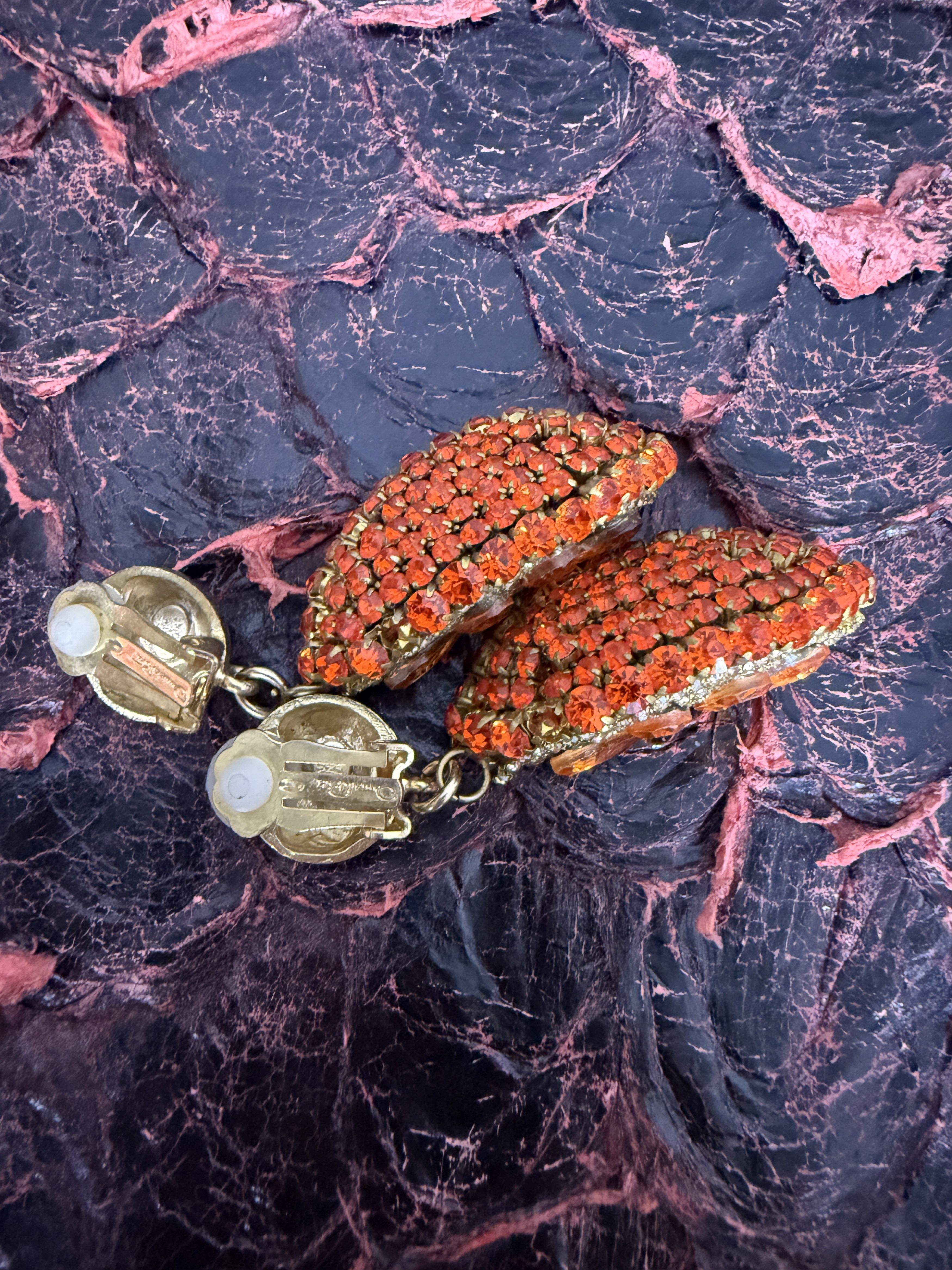 Oscar De La Renta Vintage Oscar De La Renta Orange Wedge Earrings Size ONE SIZE - 4 Thumbnail