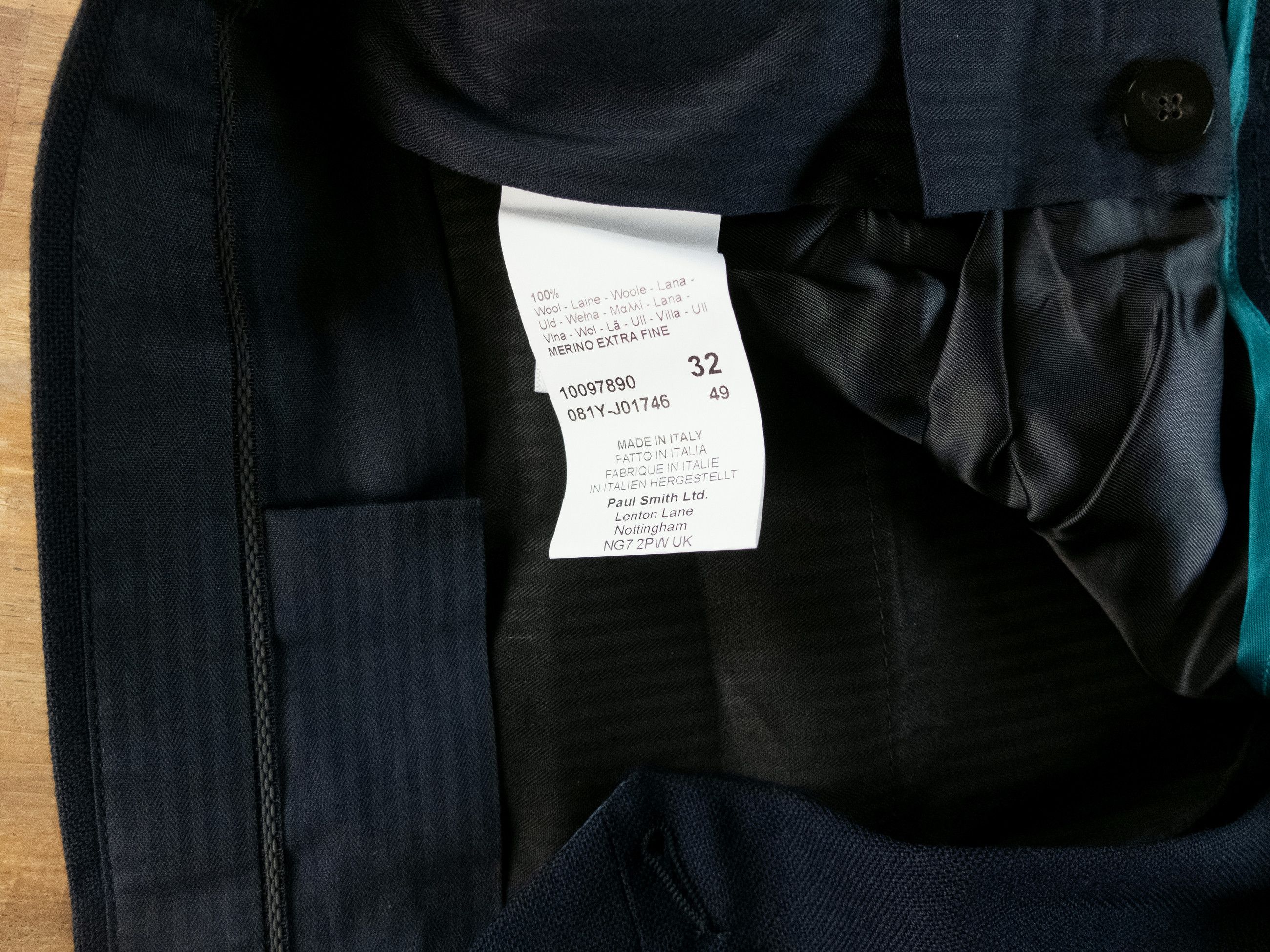 Paul Smith PAUL SMITH slim fit navy blue wool dress pants trousers 32 Size US 32 / EU 48 - 5 Thumbnail
