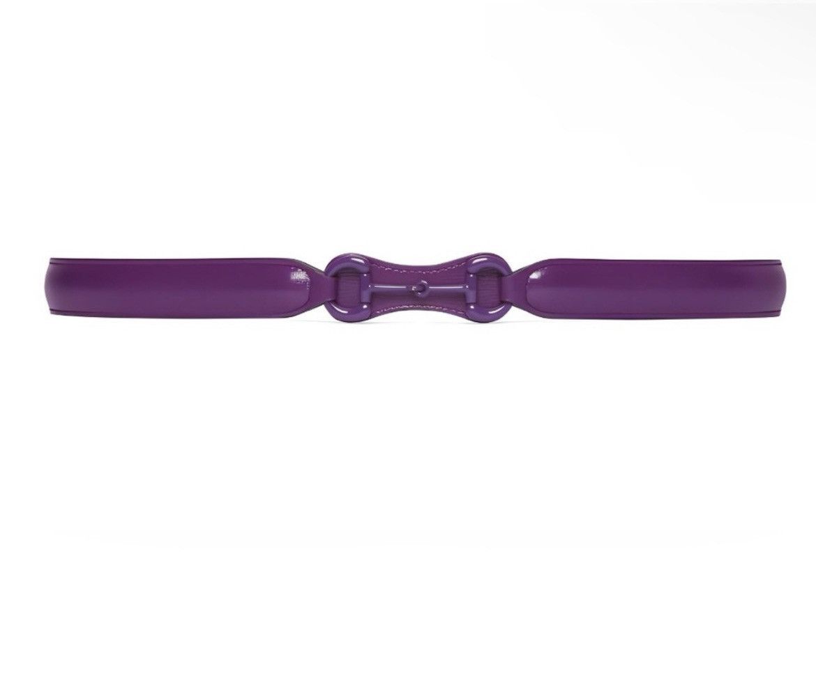 Gucci Gucci Horsebit Leather Belt Purple size 80 Size ONE SIZE - 1 Thumbnail