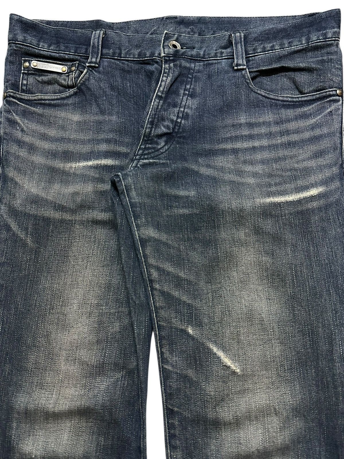 5351 POUR LES HOMMES Vintage Japan 5351 Pour Les Homme Fade Wash Bootcut Wide Leg Size US 33 - 4 Thumbnail