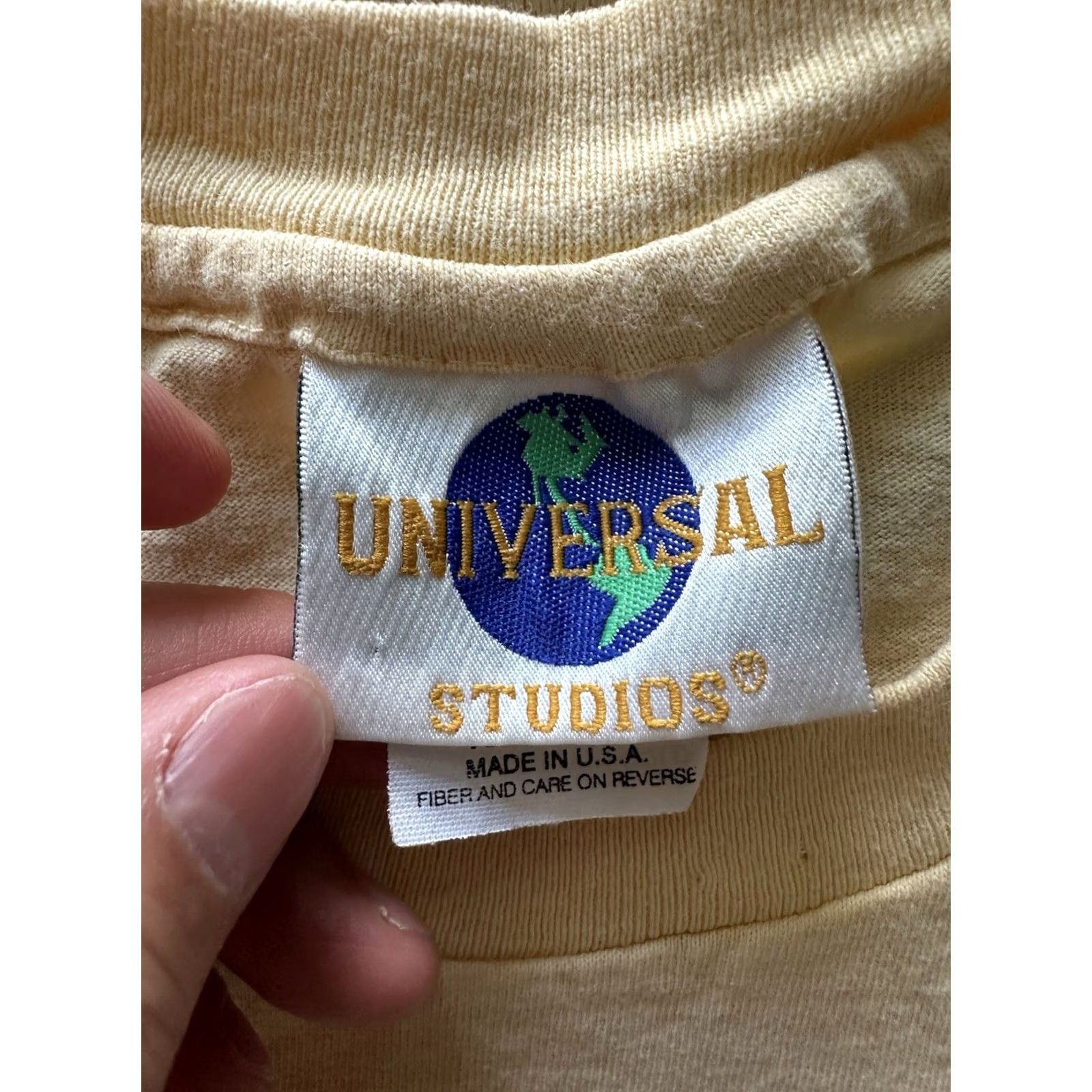 Vintage VINTAGE Universal Studios Tee Mens XXL Yellow Florida Made In USA T Shirt Size US XXL / EU 58 / 5 - 3 Thumbnail